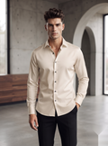 Men’s Lachka Plain Full-Sleeve Shirt - Snipes