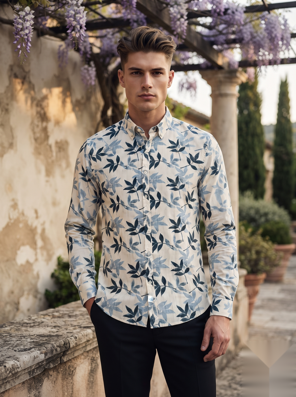 Printed Linen Shirt
