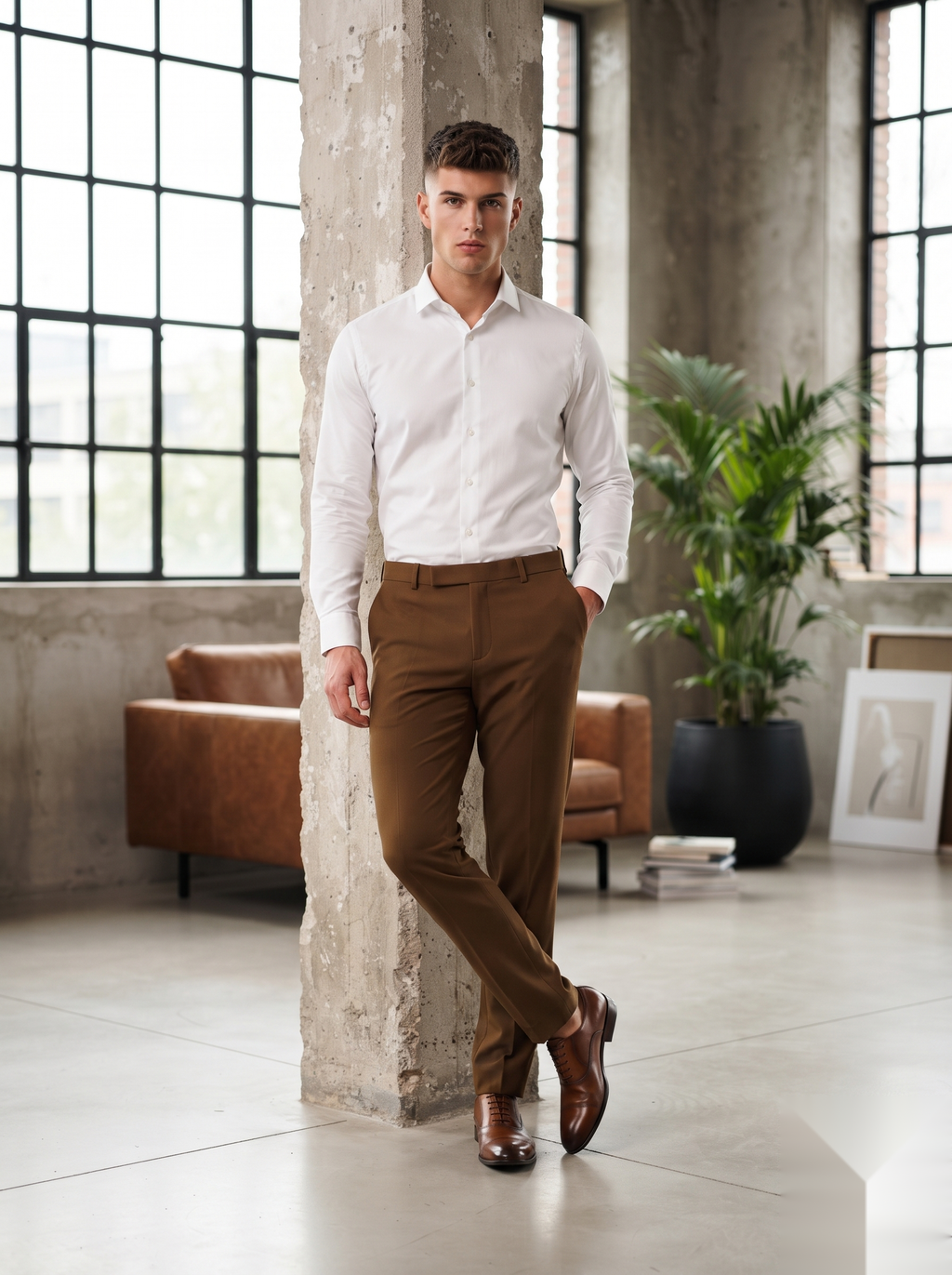 Snipes Lachka Fabric formal pants in dark color, tailored fit, with belt loops and classic design for professional wear.