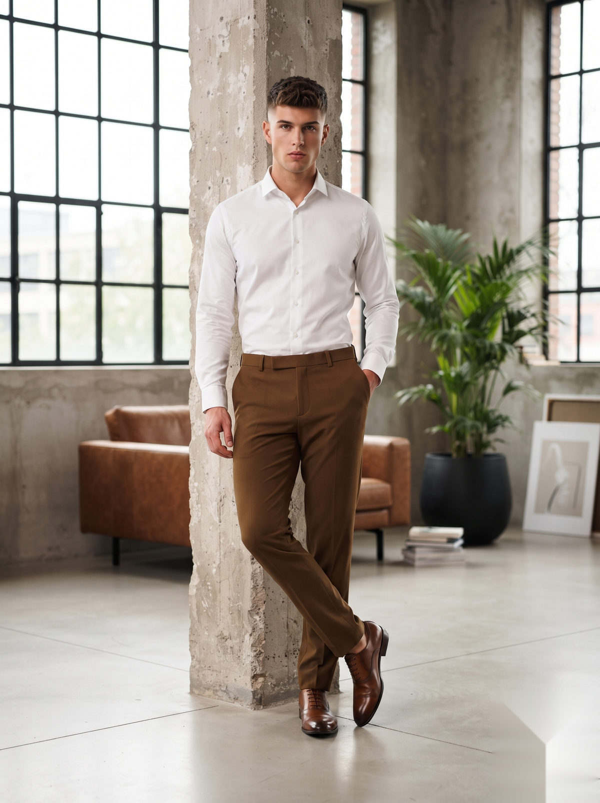 Snipes Lachka Fabric formal pants in dark color, tailored fit, with belt loops and classic design for professional wear.