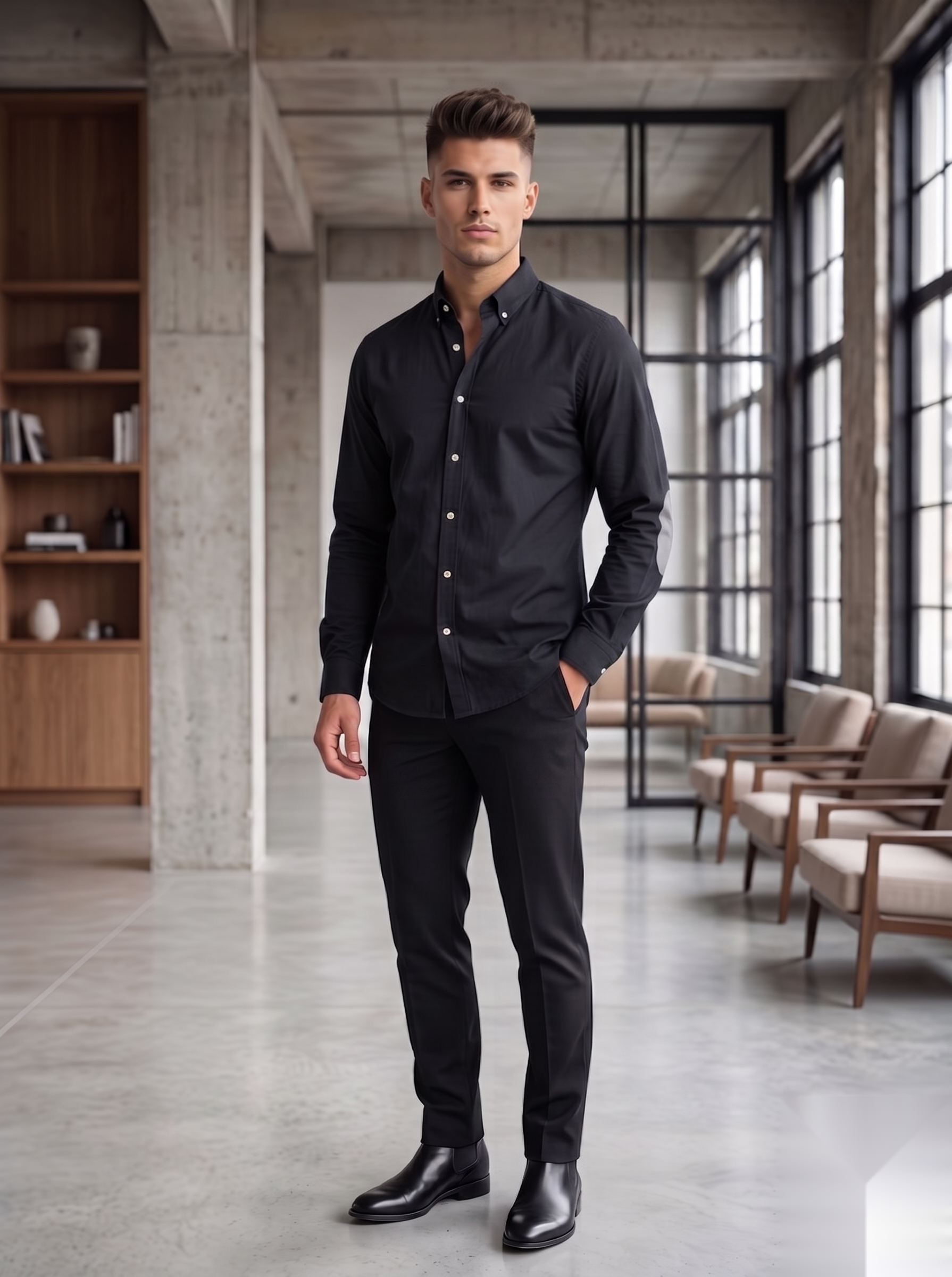 Oxford Elbow-Patch Shirts