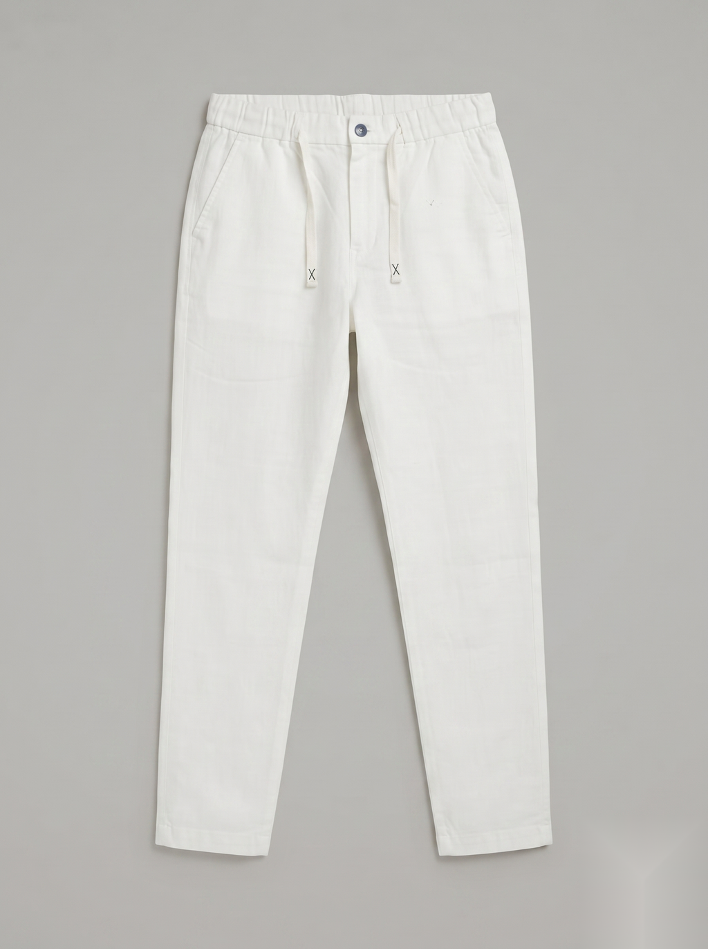 White Linen Pant - Regular Fit