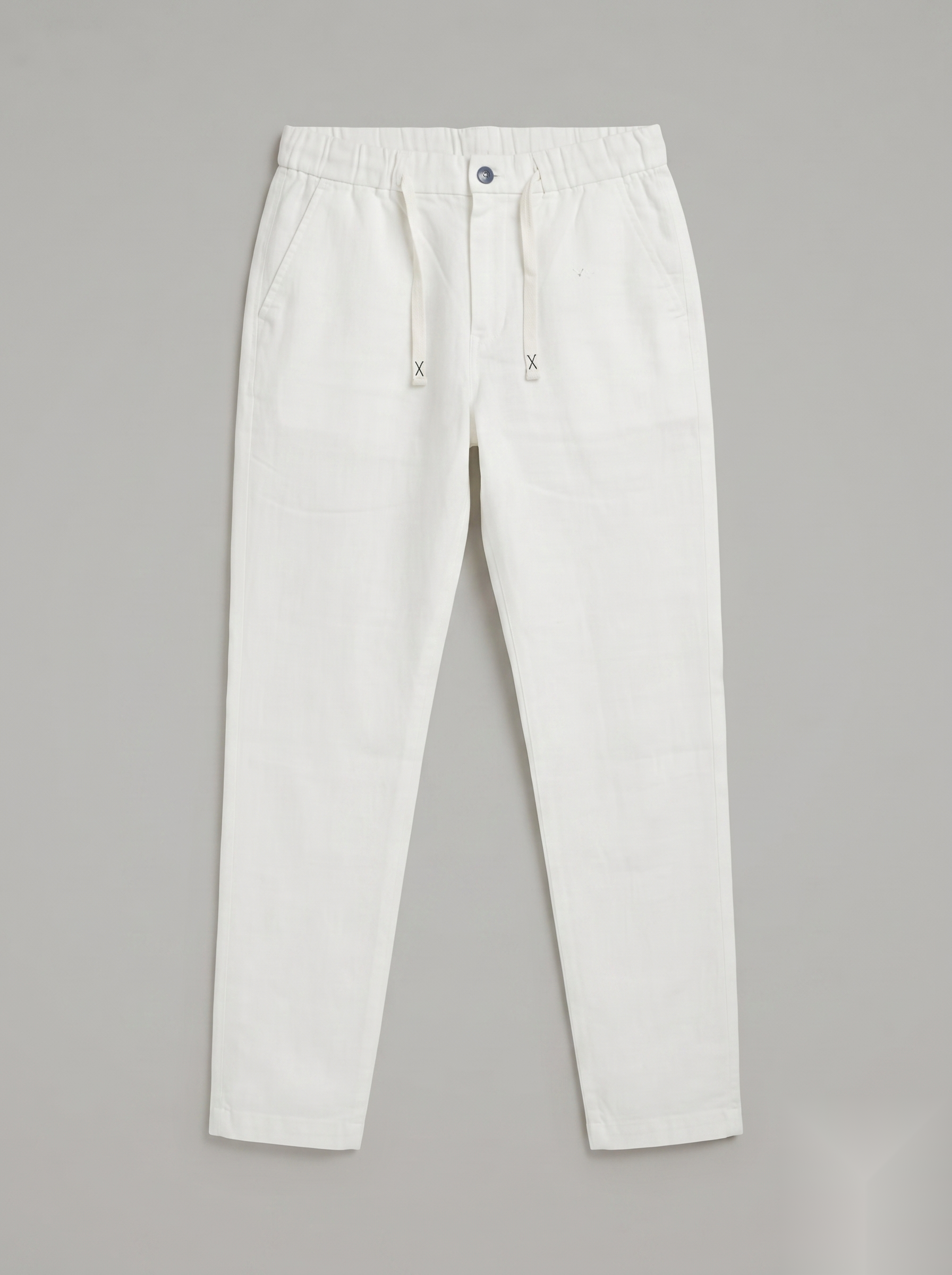 White Linen Pant - Regular Fit