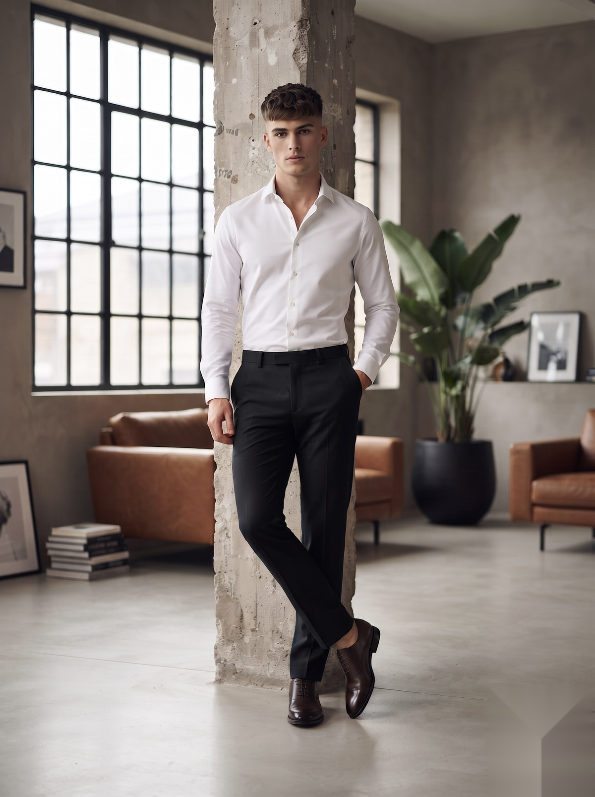 Snipes Lachka Fabric formal pants in a tailored fit, featuring a sleek design and classic crease for professional office wear.
