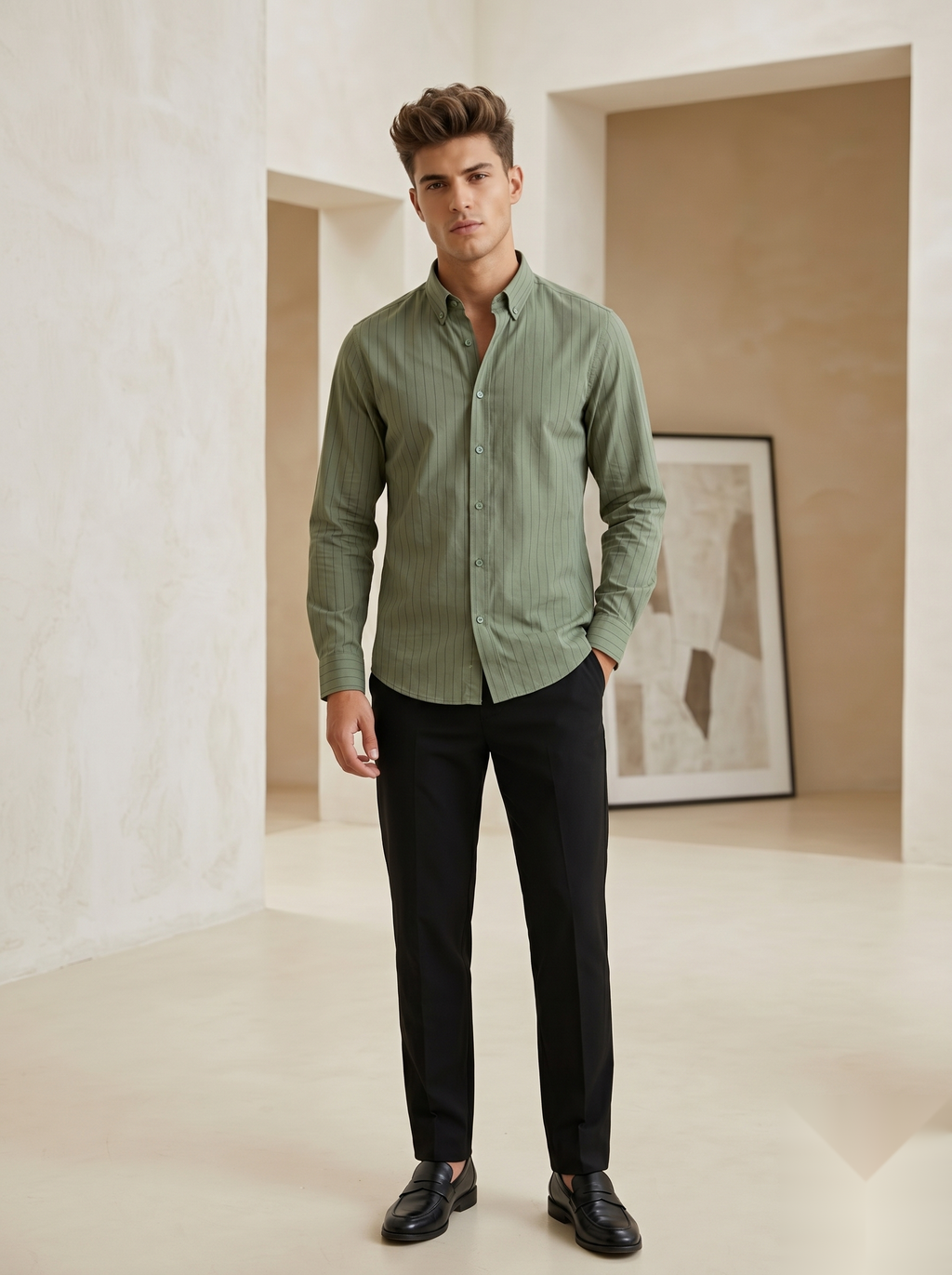 Button-Down Stripes Shirt