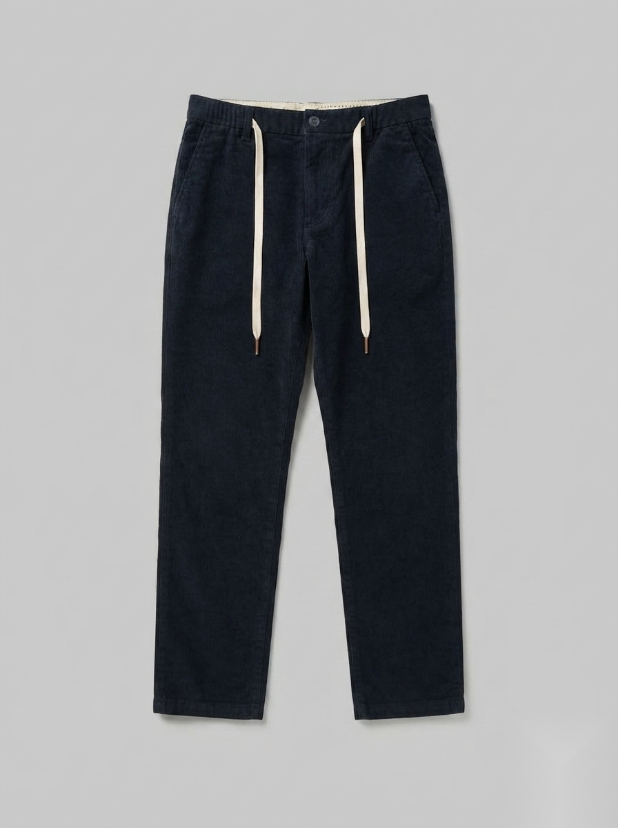 Drawstring Corduroy Trousers