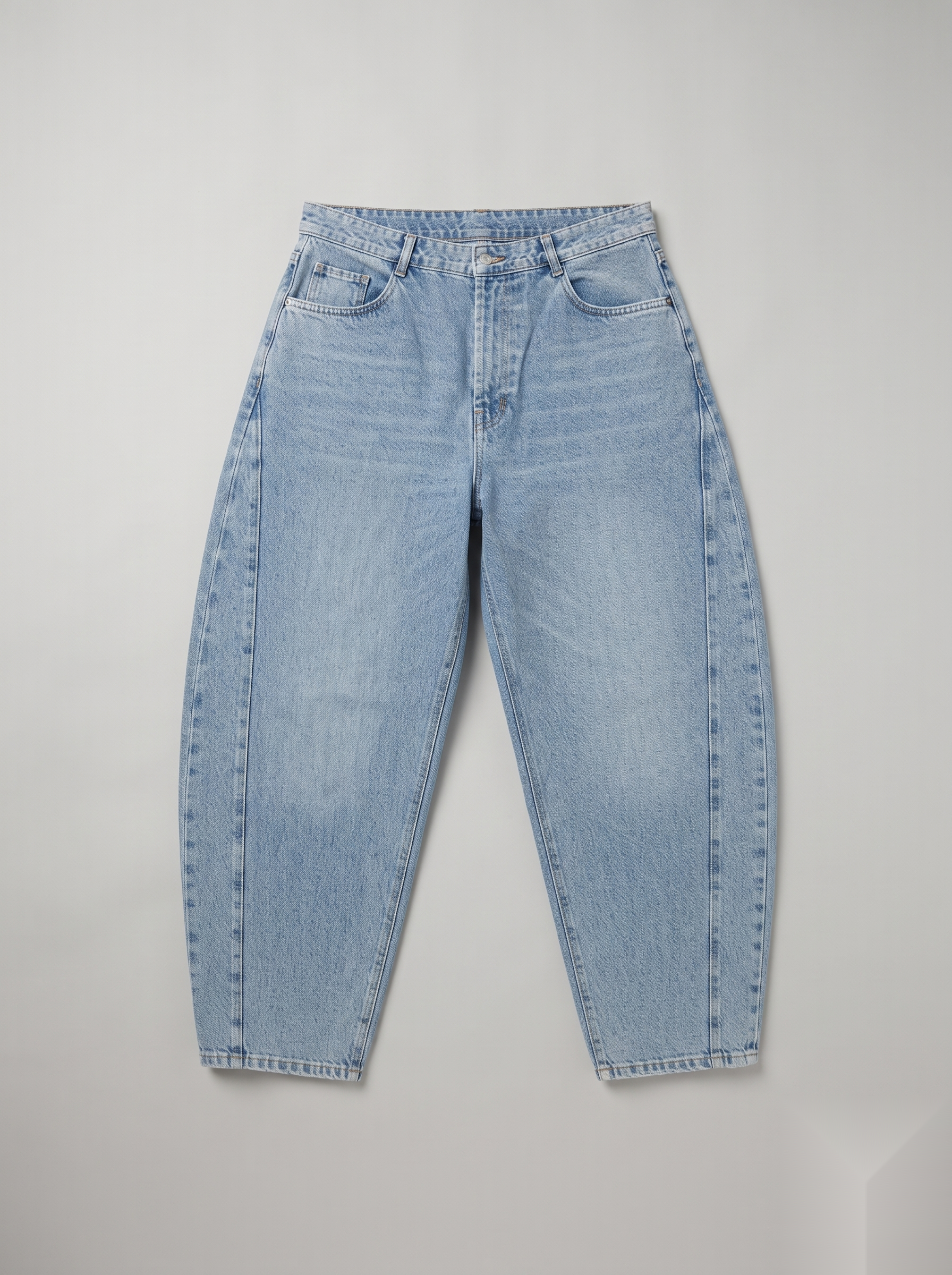 Side Stitch Barrel-Fit Denims