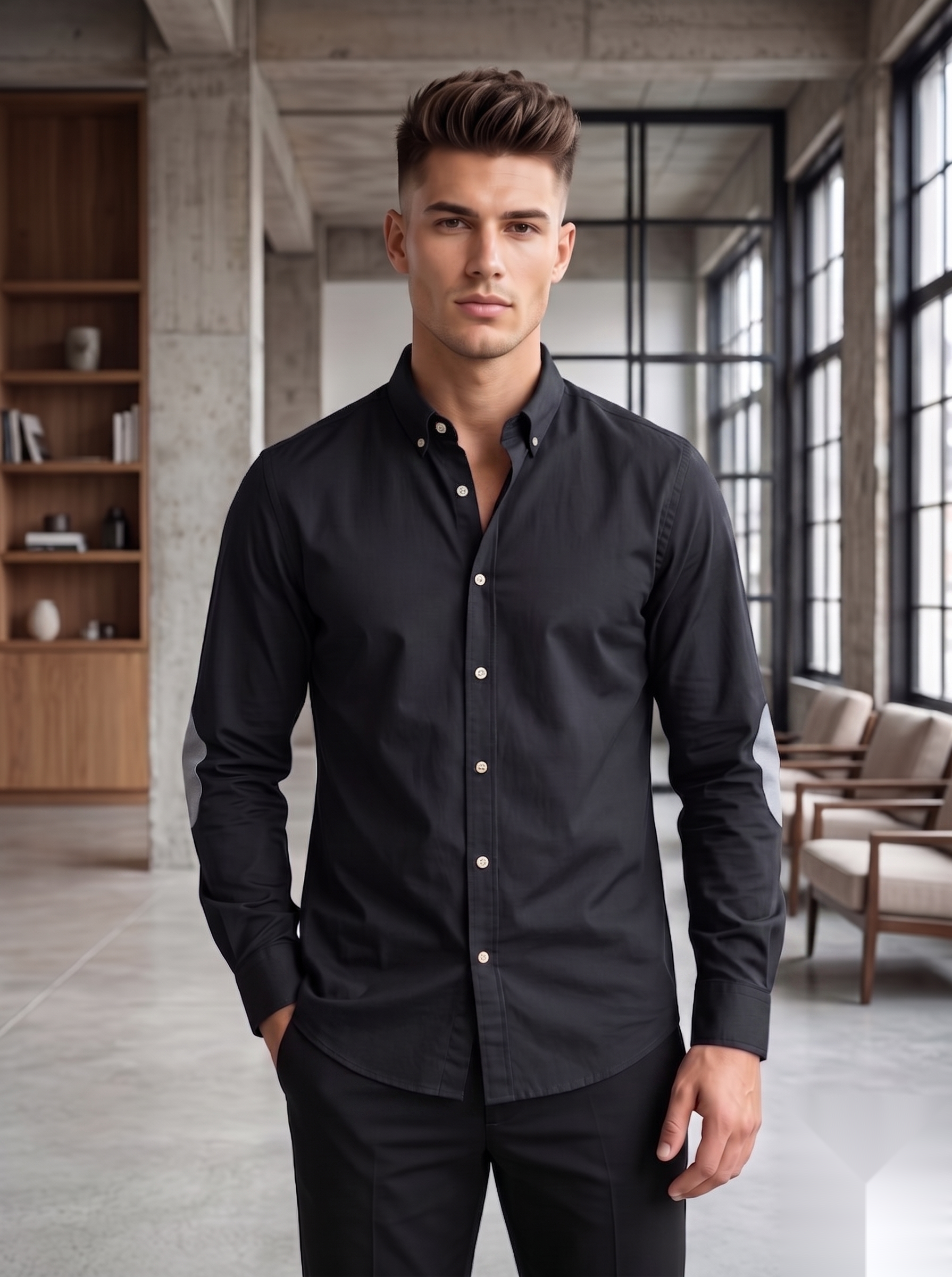 Oxford Elbow-Patch Shirts