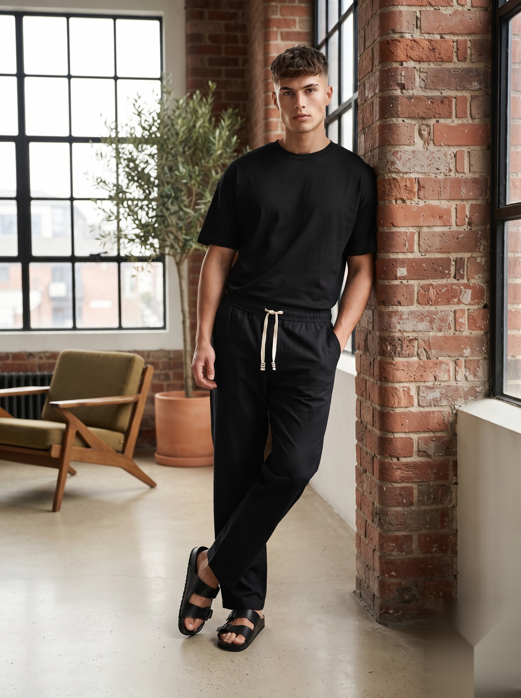 Loose fit-Linen Pant
