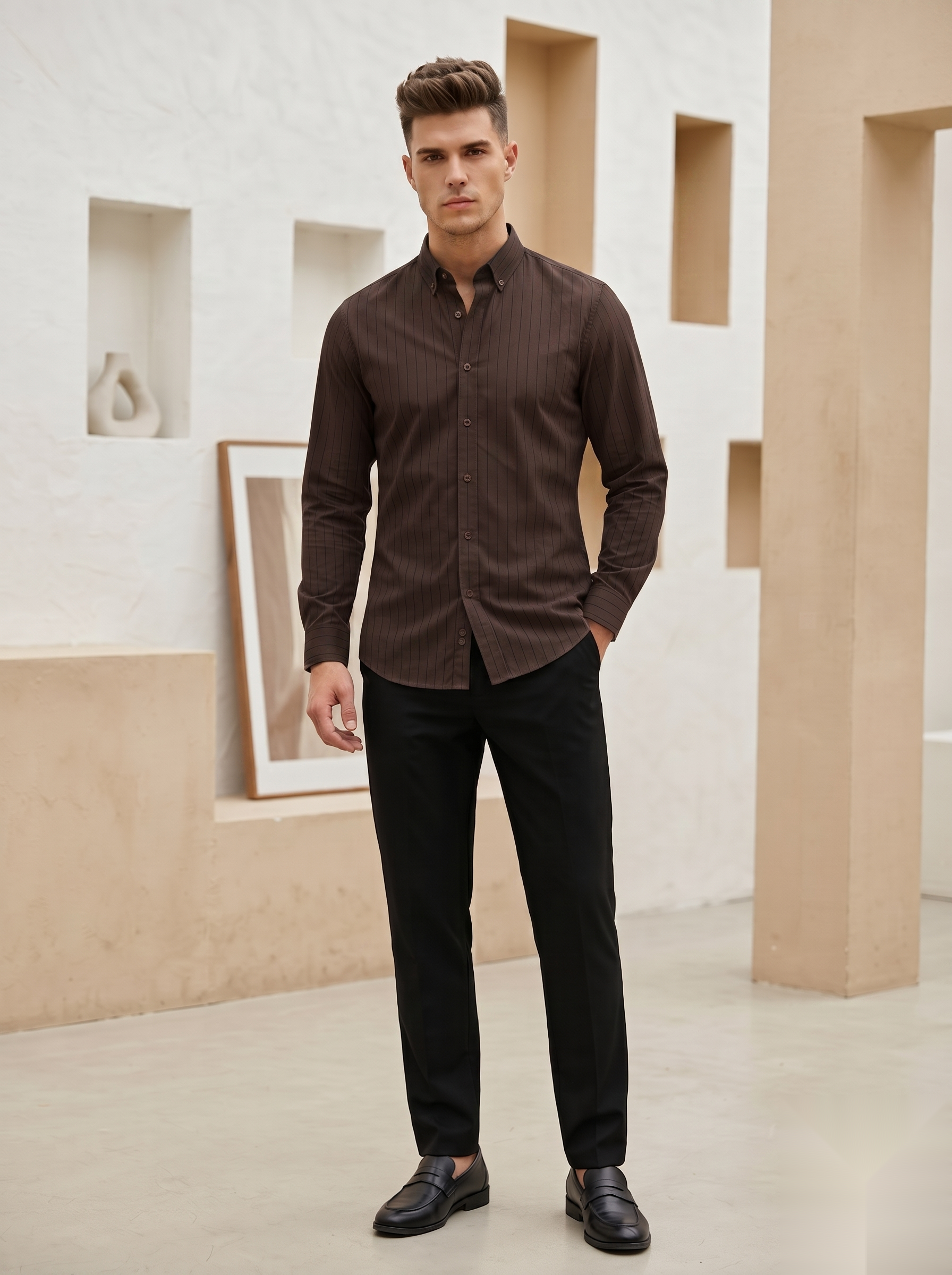 Button-Down Stripes Shirt