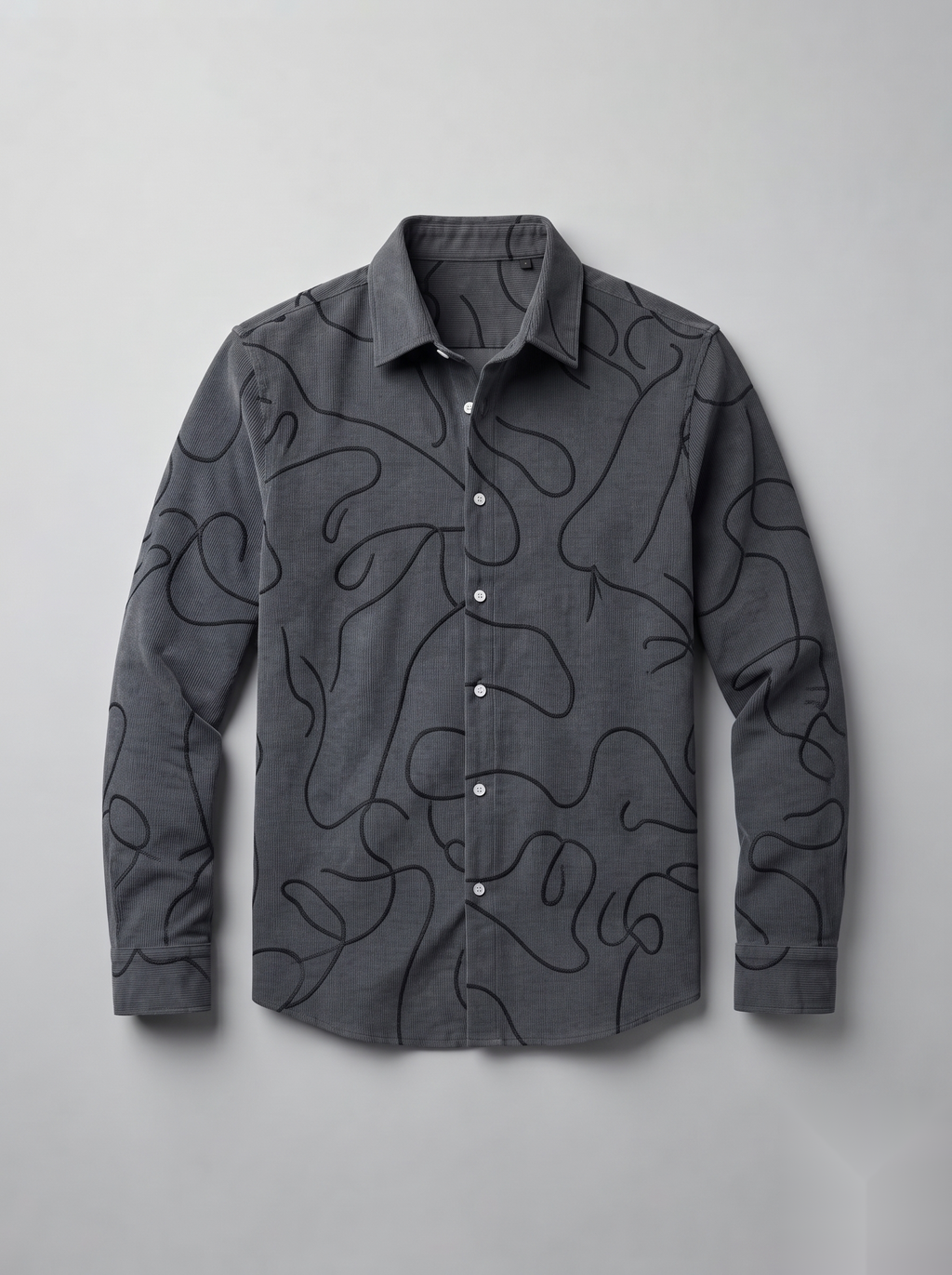 Embroidered Corduroy Shirt