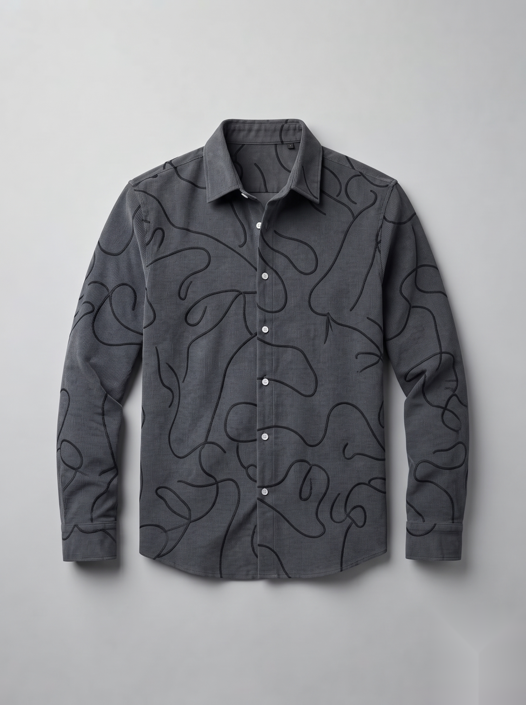 Embroidered Corduroy Shirt