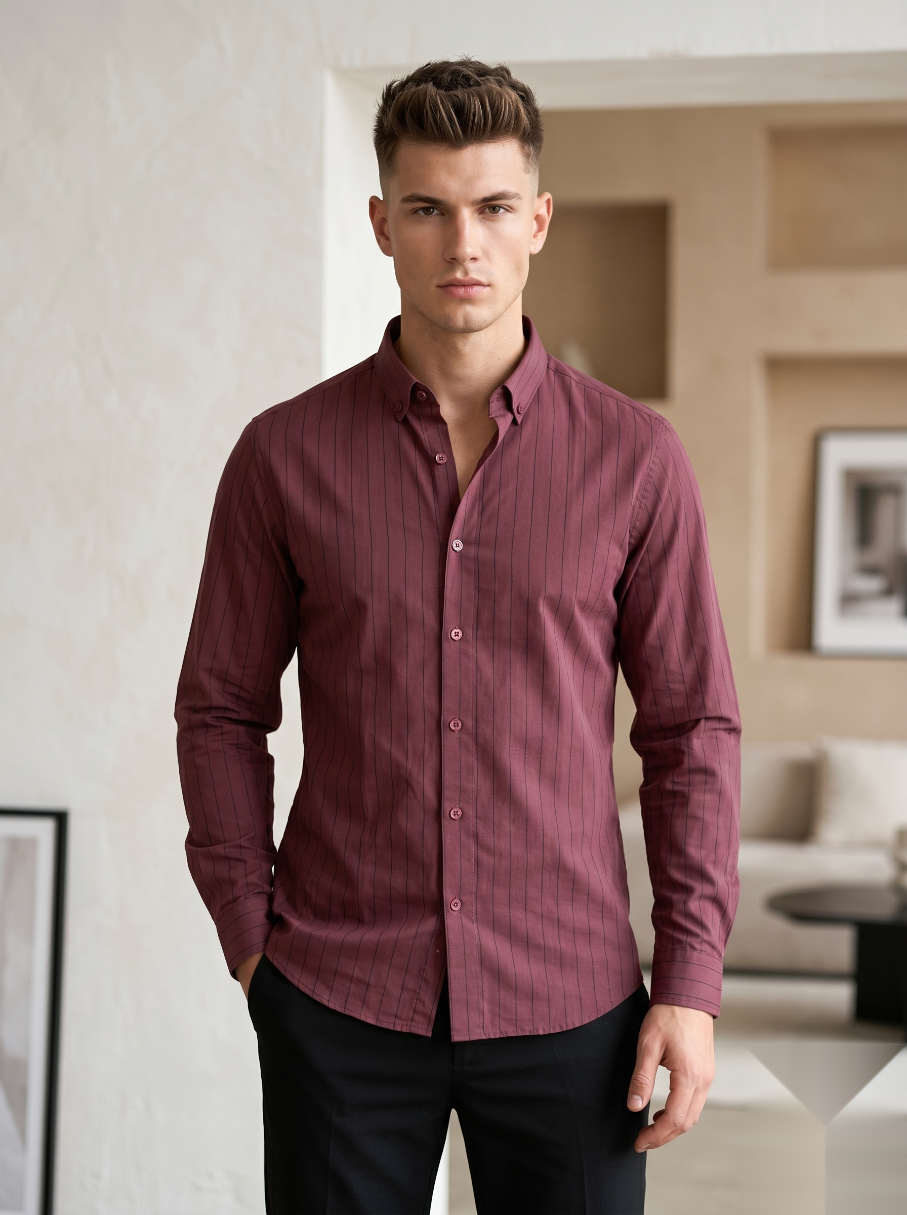 Button-Down Stripes Shirt