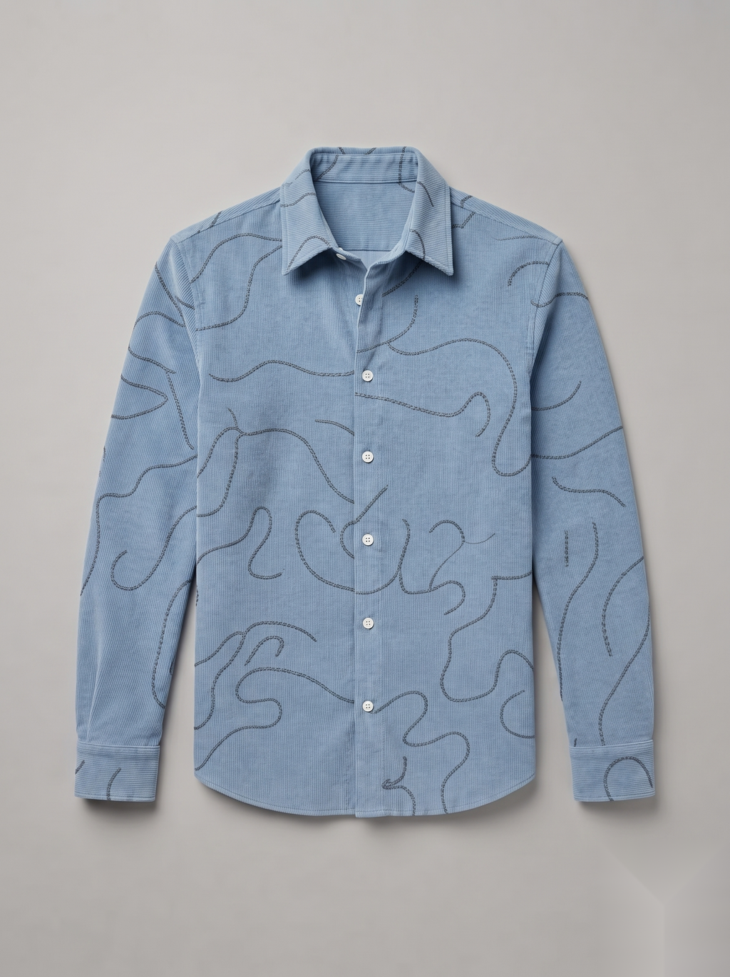 Embroidered Corduroy Shirt