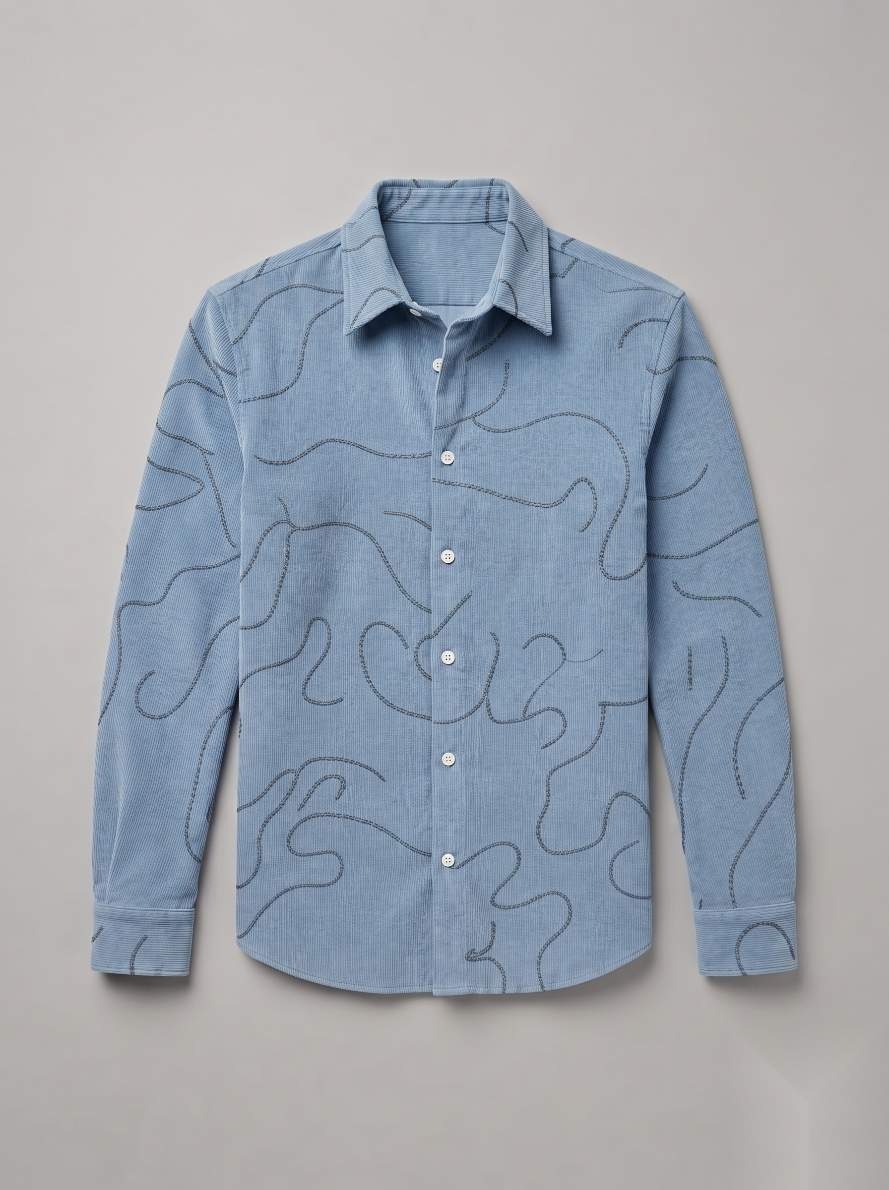 Embroidered Corduroy Shirt