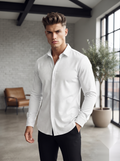 Snipes suede elbow patch shirt showing a casual button-up design with contrasting suede patches on the elbows.