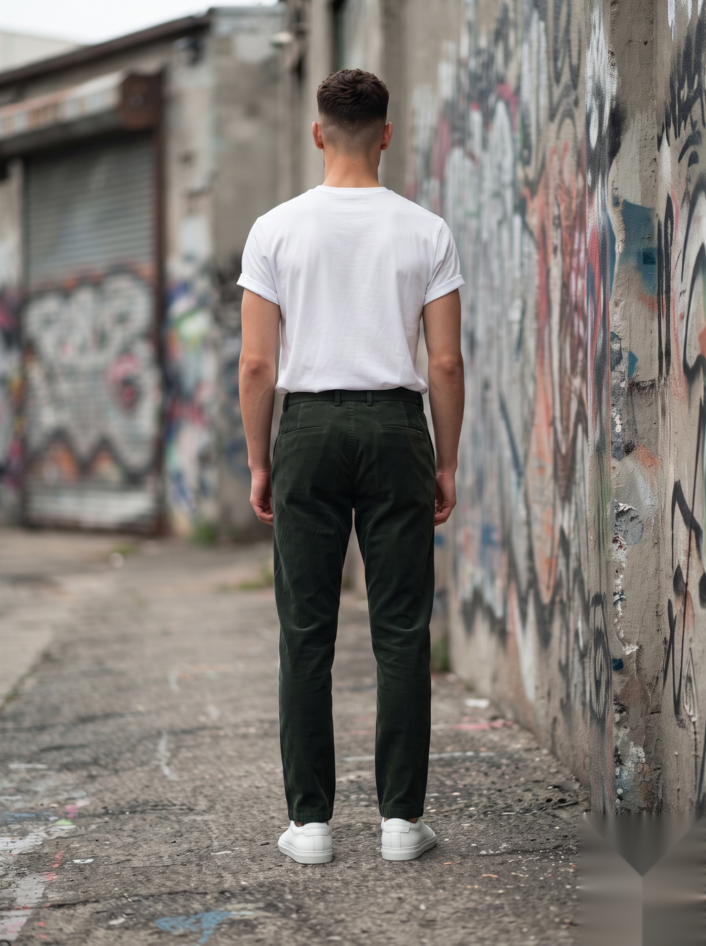 Drawstring Corduroy Trousers