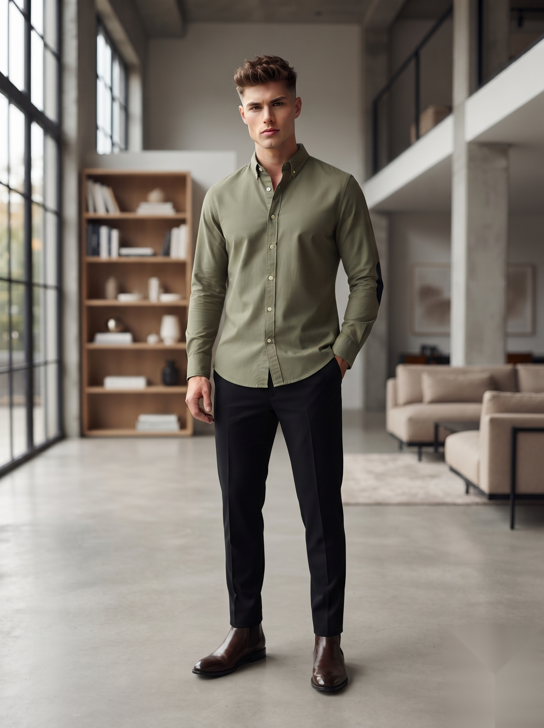 Oxford Elbow-Patch Shirts
