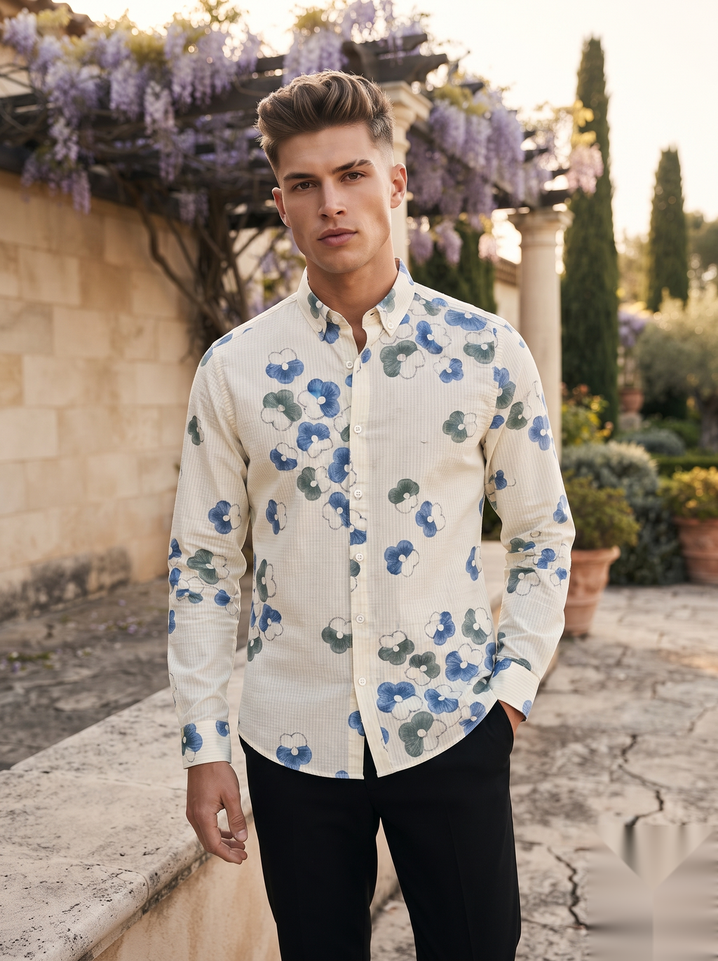 Printed Linen Shirt