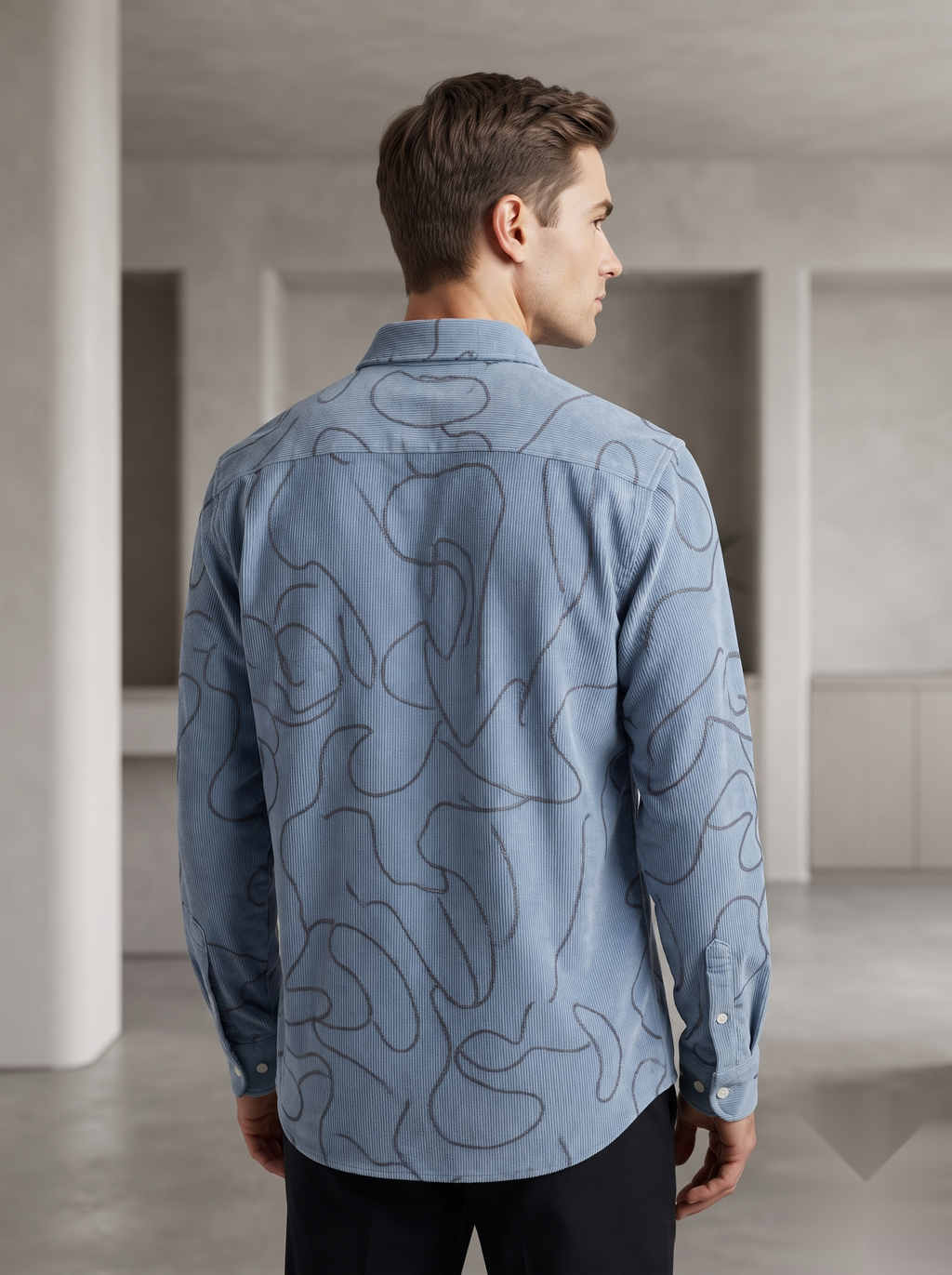 Embroidered Corduroy Shirt