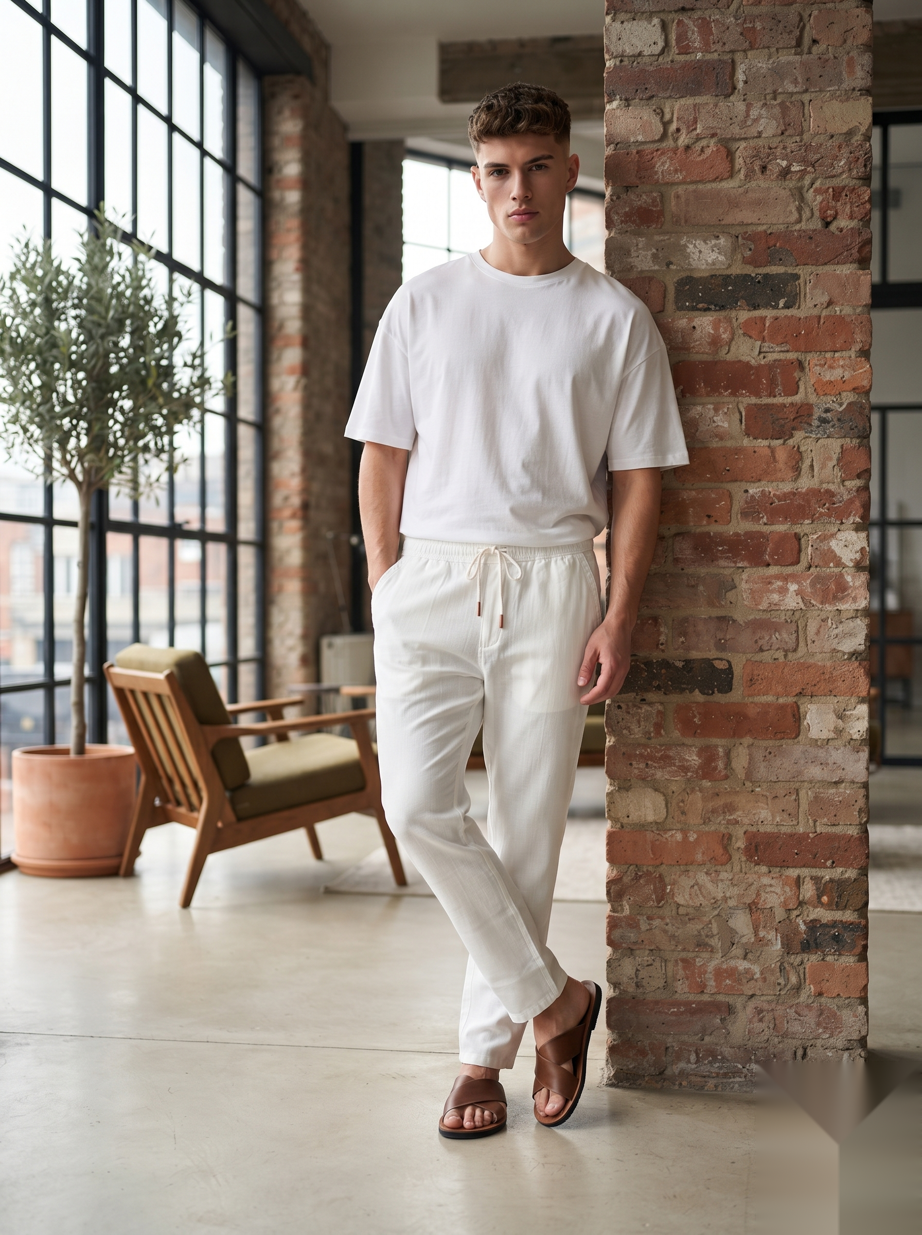 Drawstring - Linen Pant