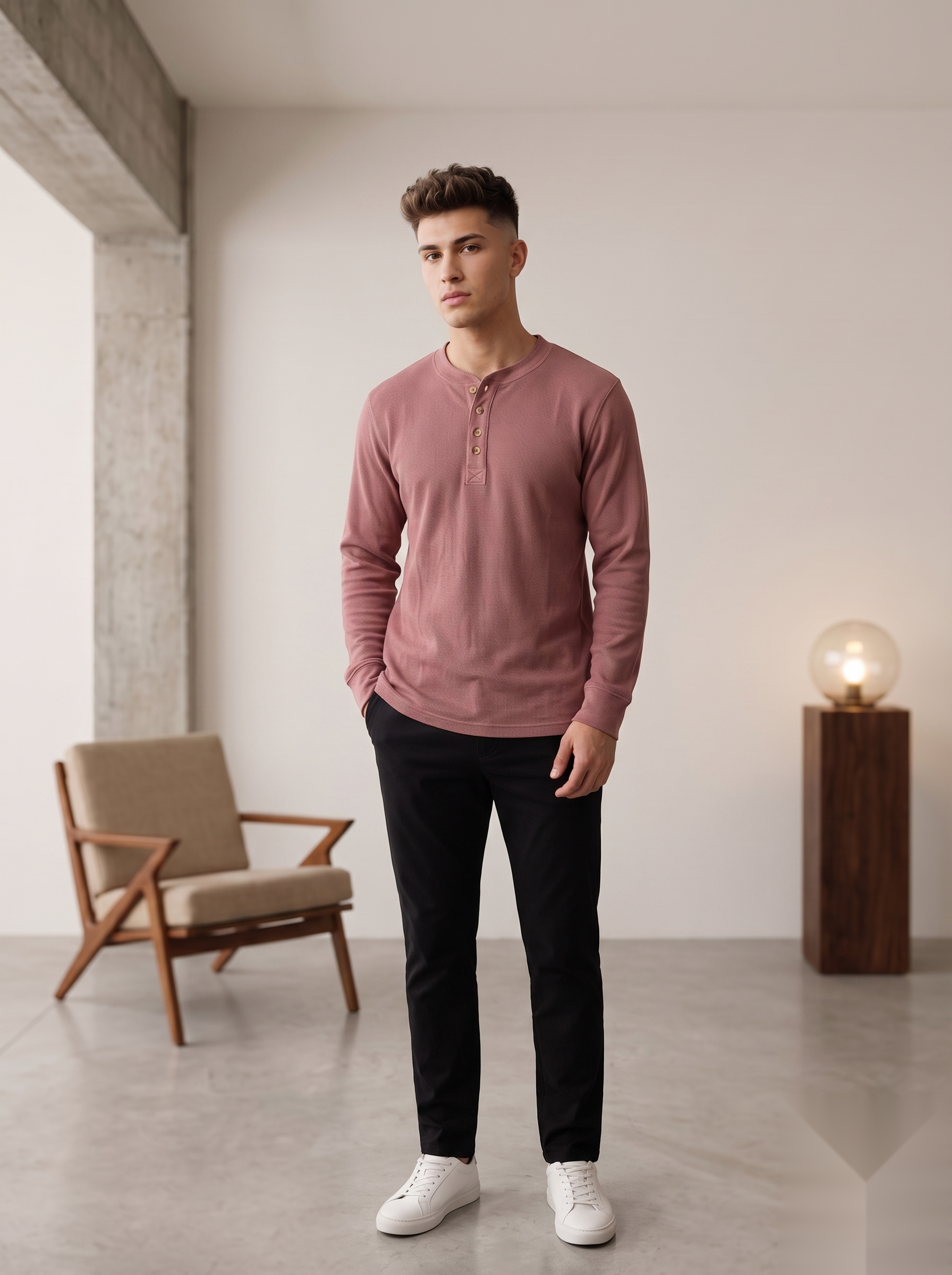 Henley Collar T-shirt