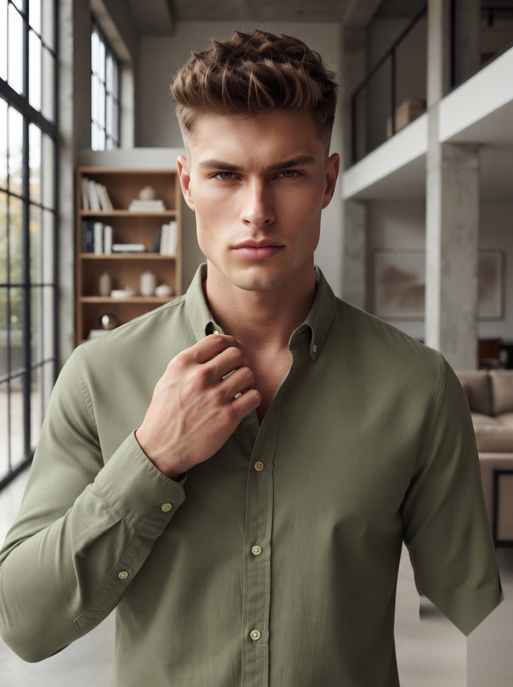 Oxford Elbow-Patch Shirts