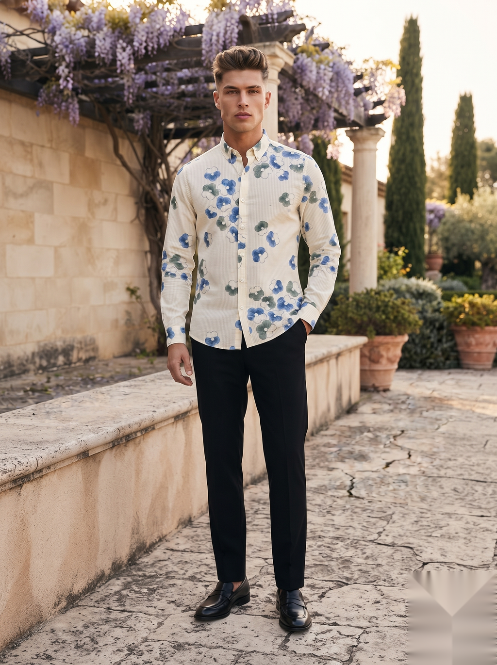 Printed Linen Shirt