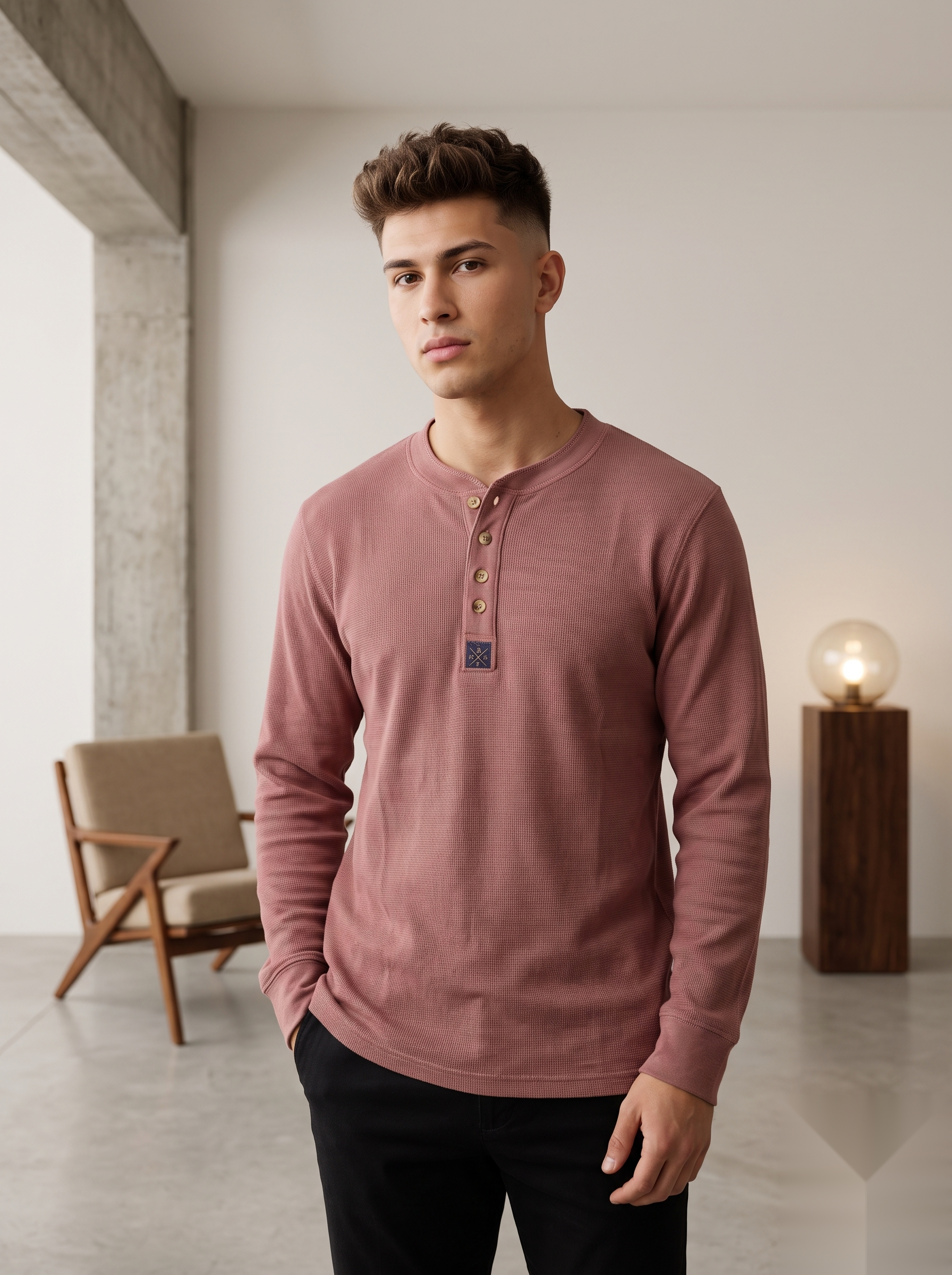 Henley Collar T-shirt