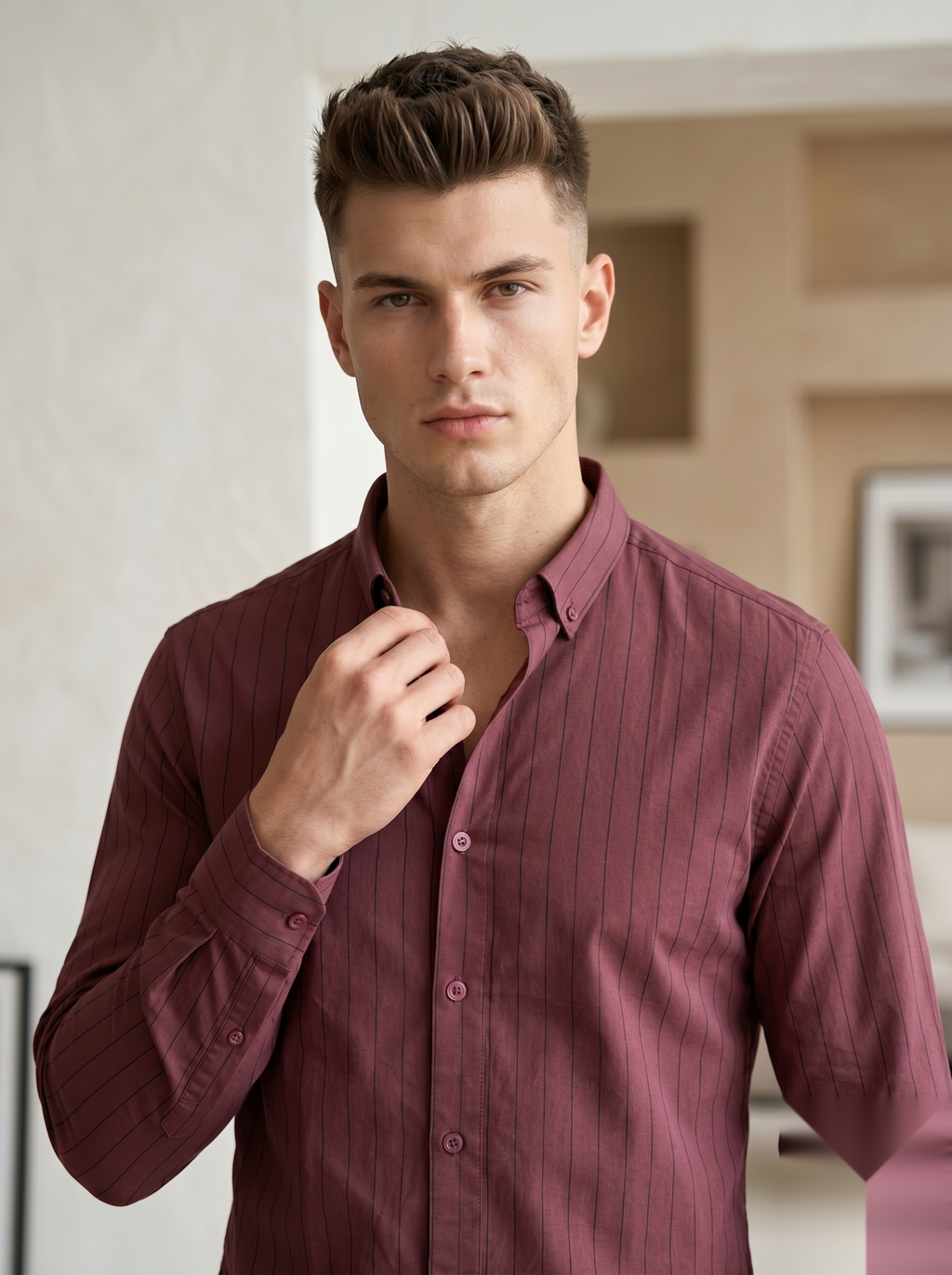 Button-Down Stripes Shirt