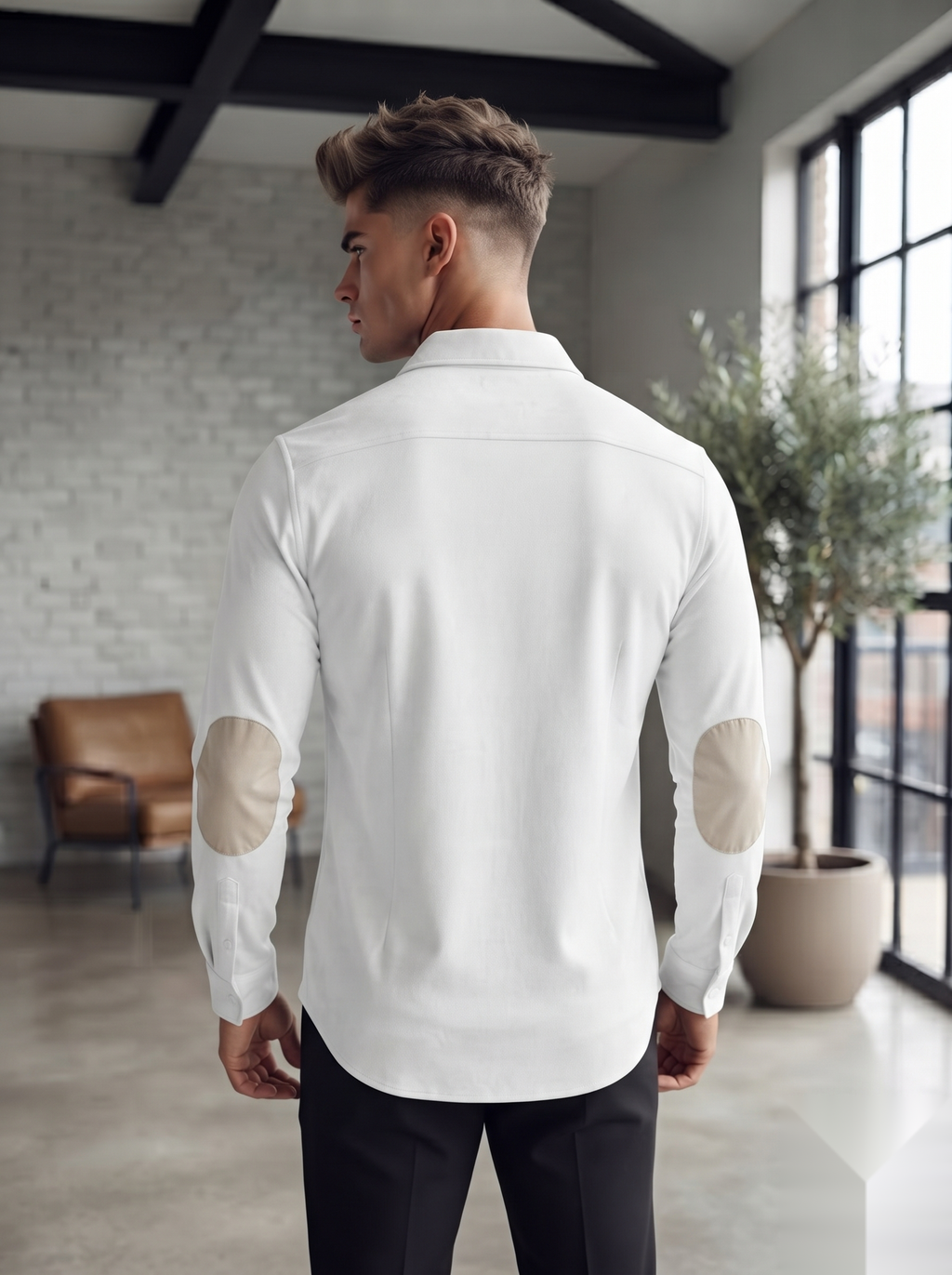 Suede Elbow Patch Shirts