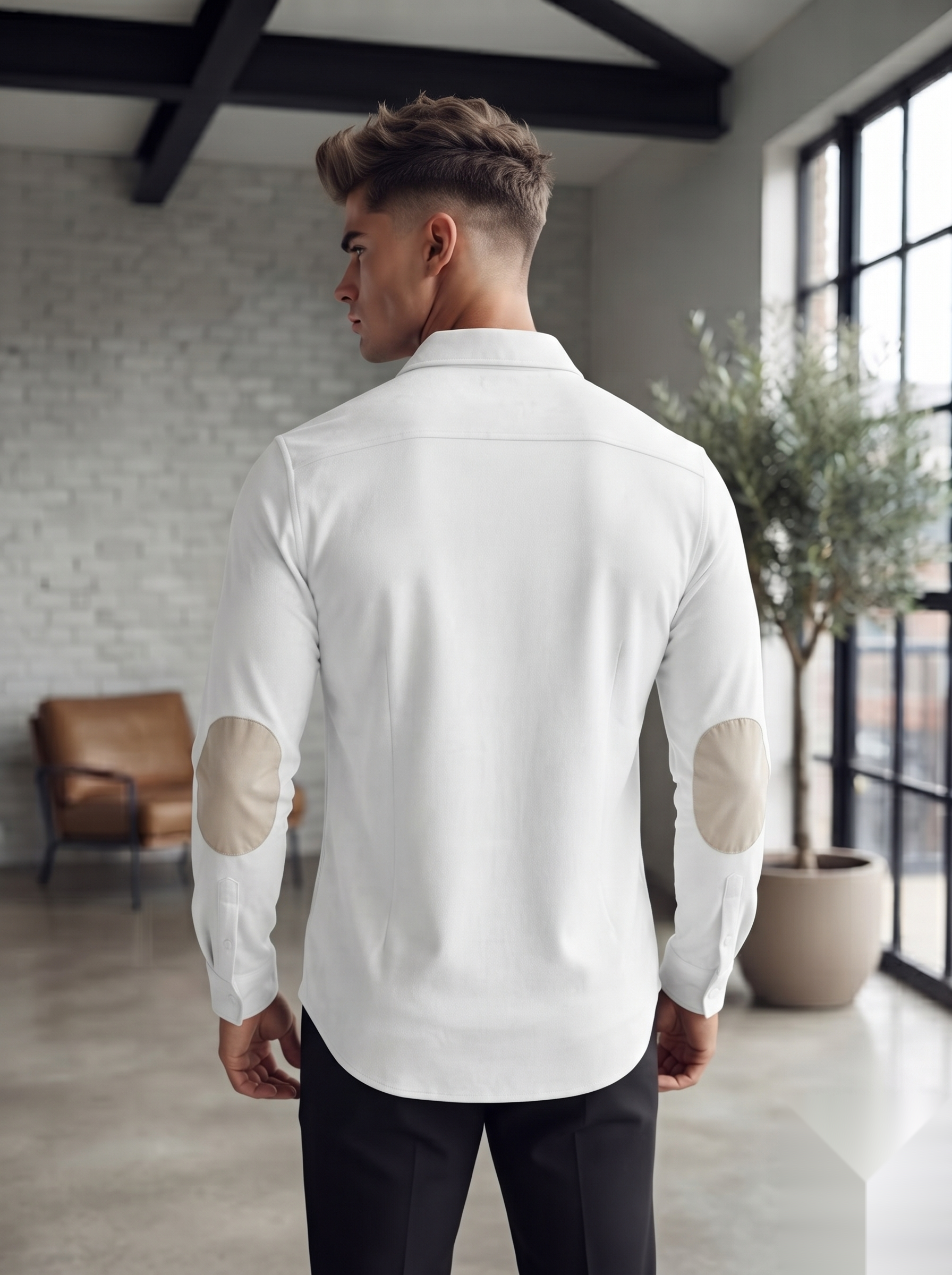 Suede Elbow Patch Shirts