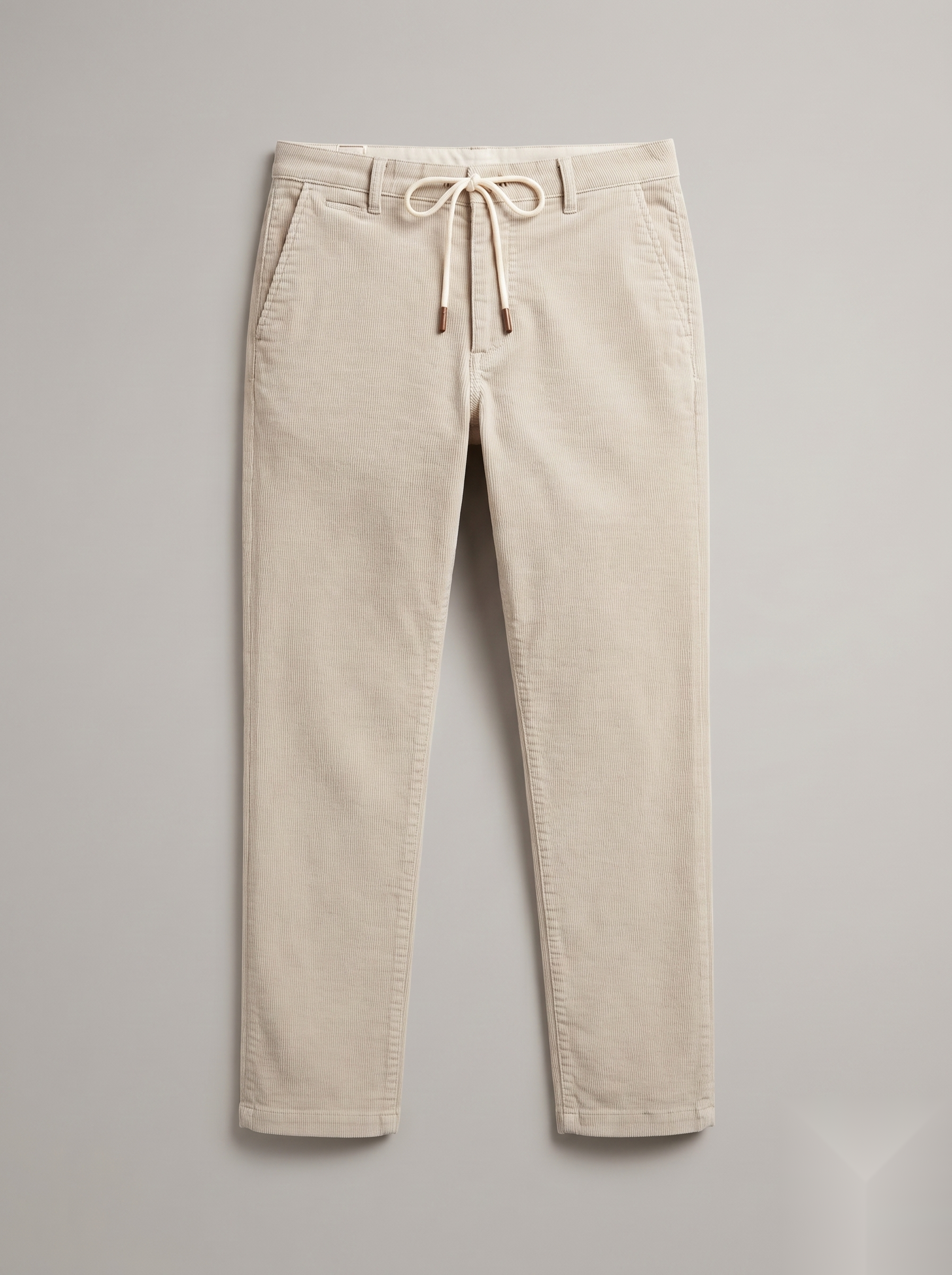 Drawstring Corduroy Trousers