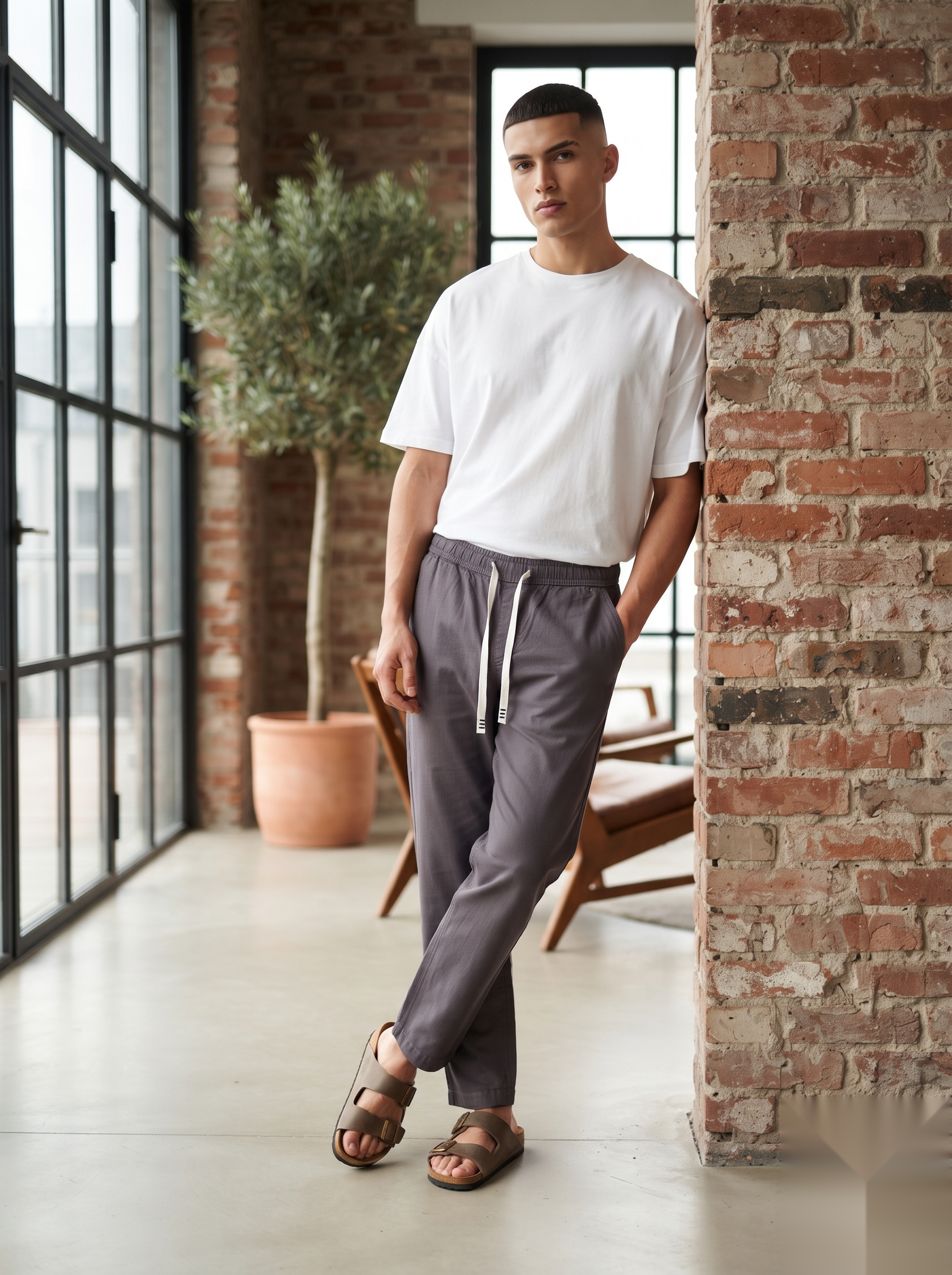 Loose fit-Linen Pant
