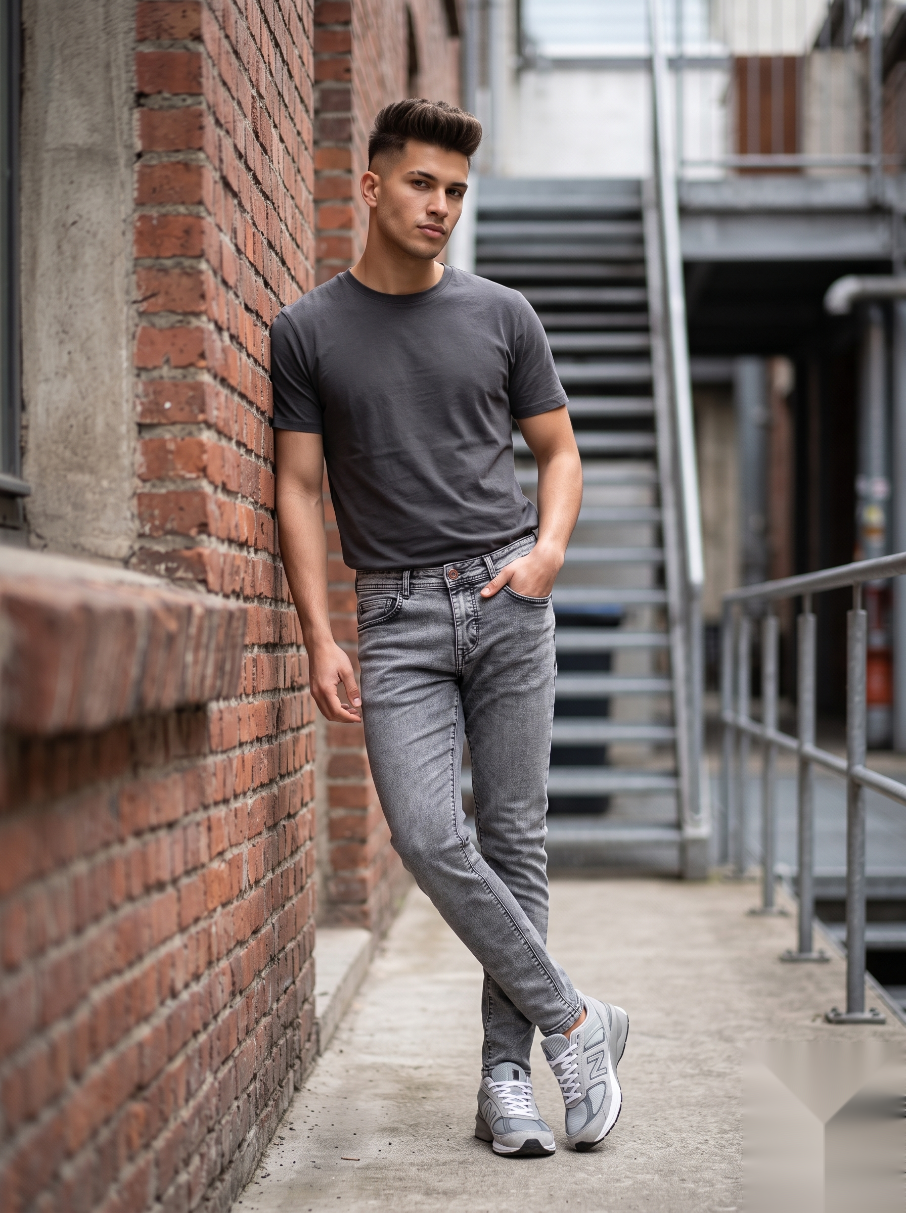 Snipes narrow fit denim jeans shown on a model, featuring a slim silhouette and classic blue wash.