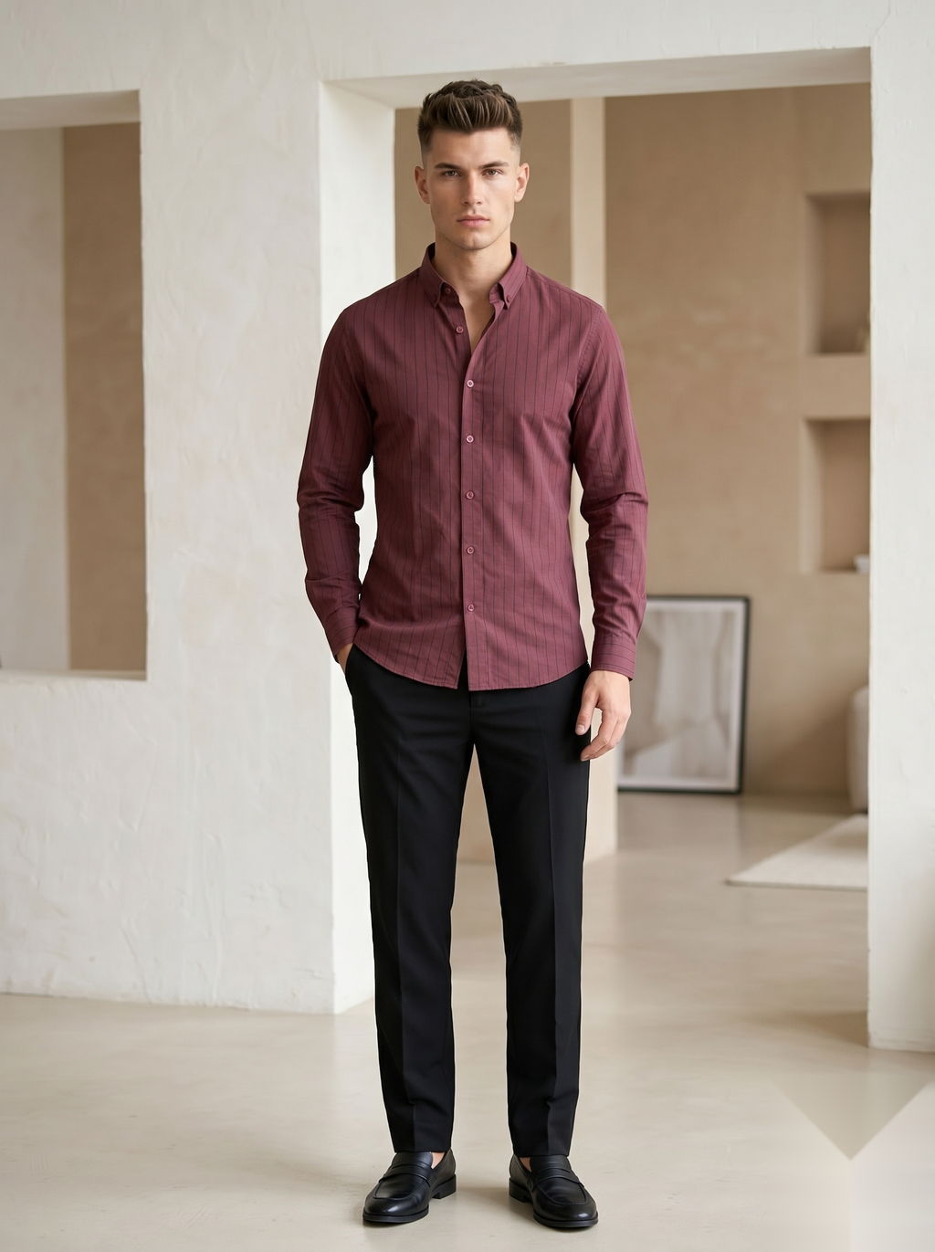 Button-Down Stripes Shirt