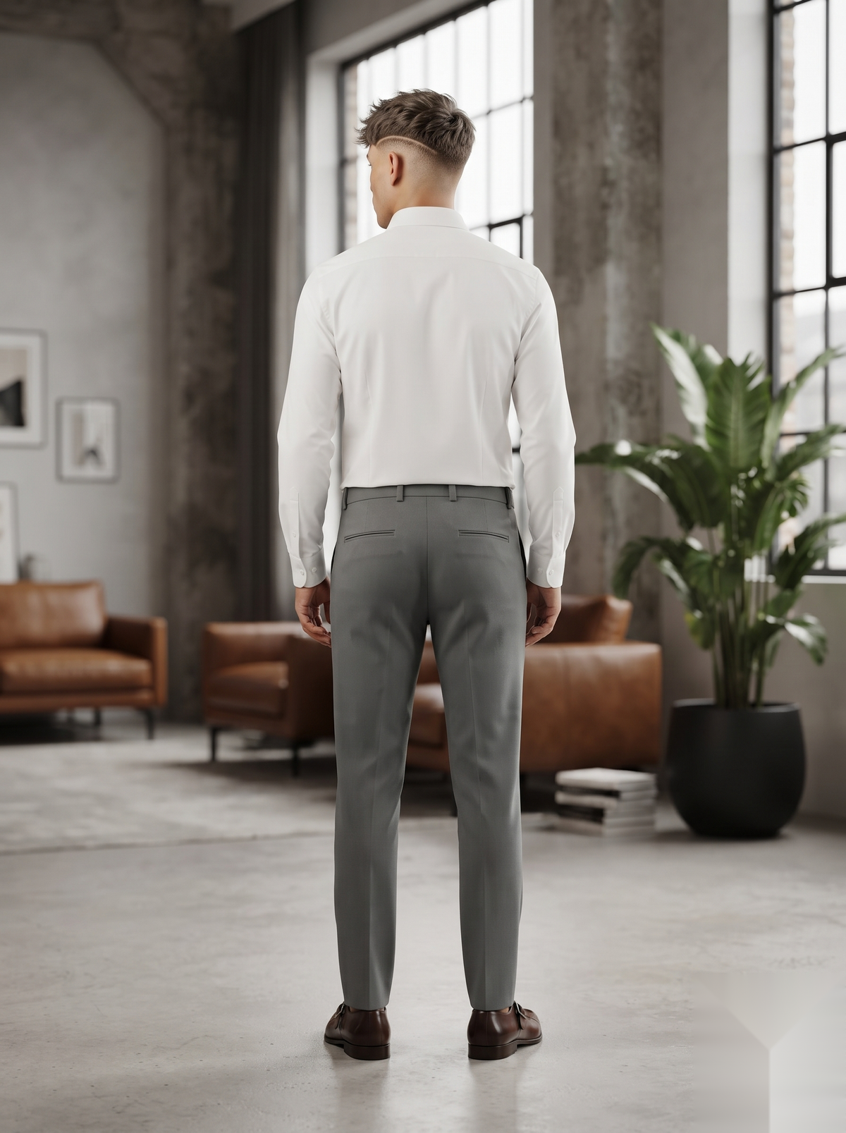 Snipes Lachka Fabric formal pants in dark color, tailored fit, with smooth fabric and classic style for office or formal occasions.