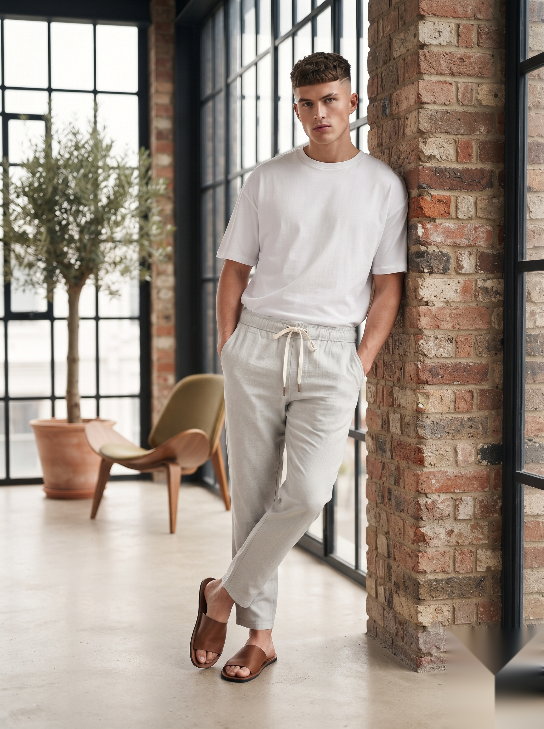 Drawstring - Linen Pant