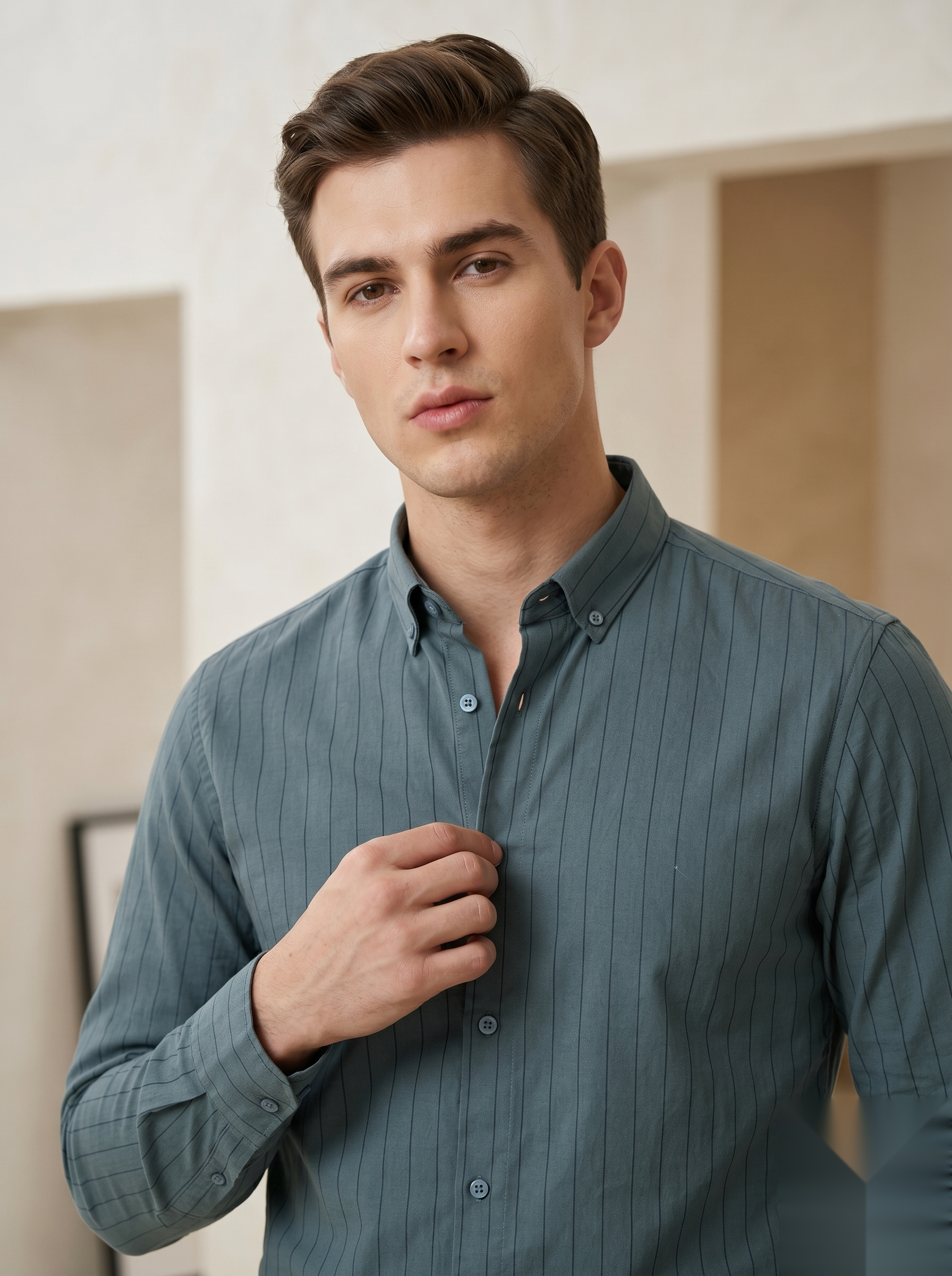 Button-Down Stripes Shirt