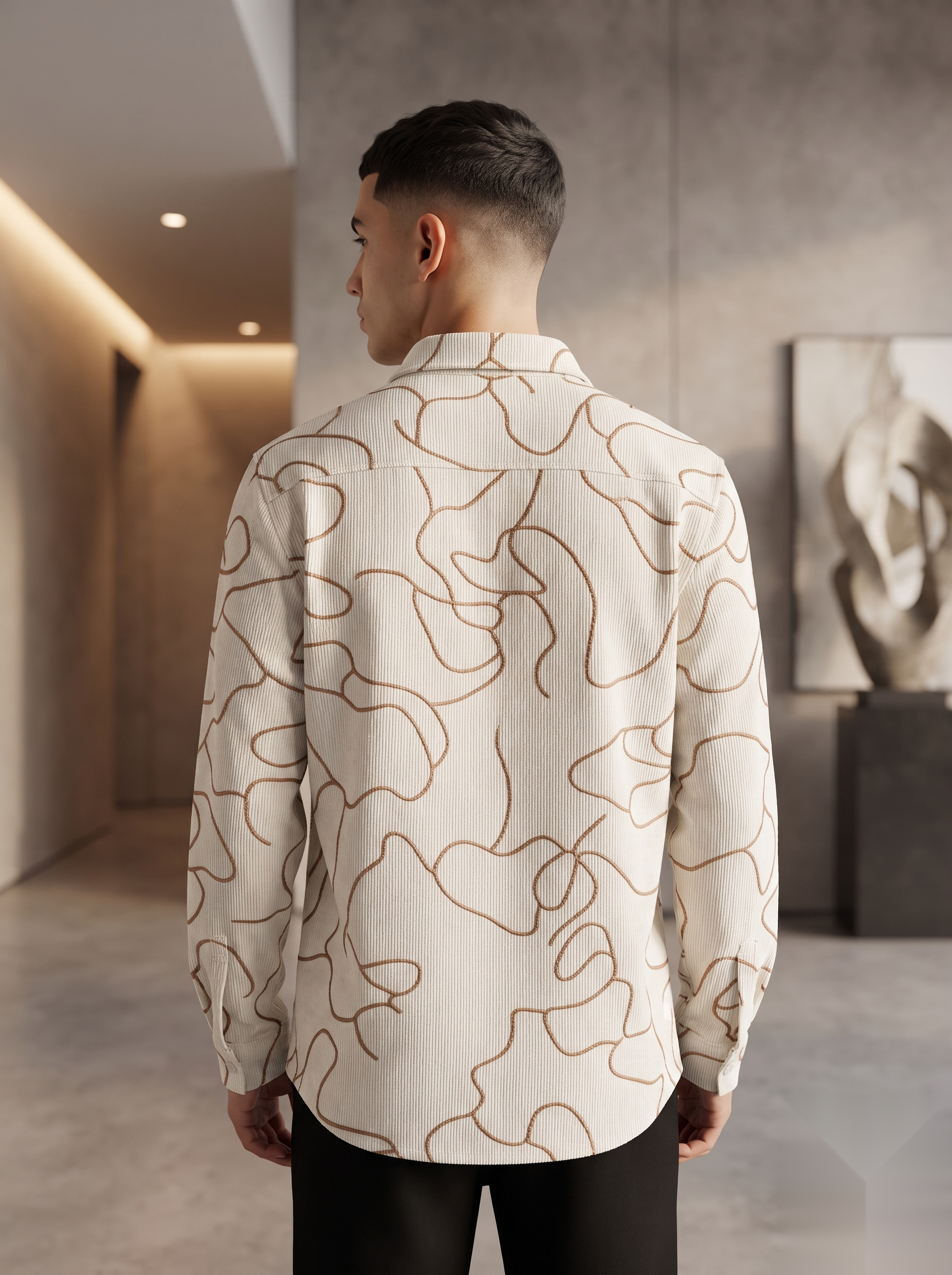 Embroidered Corduroy Shirt