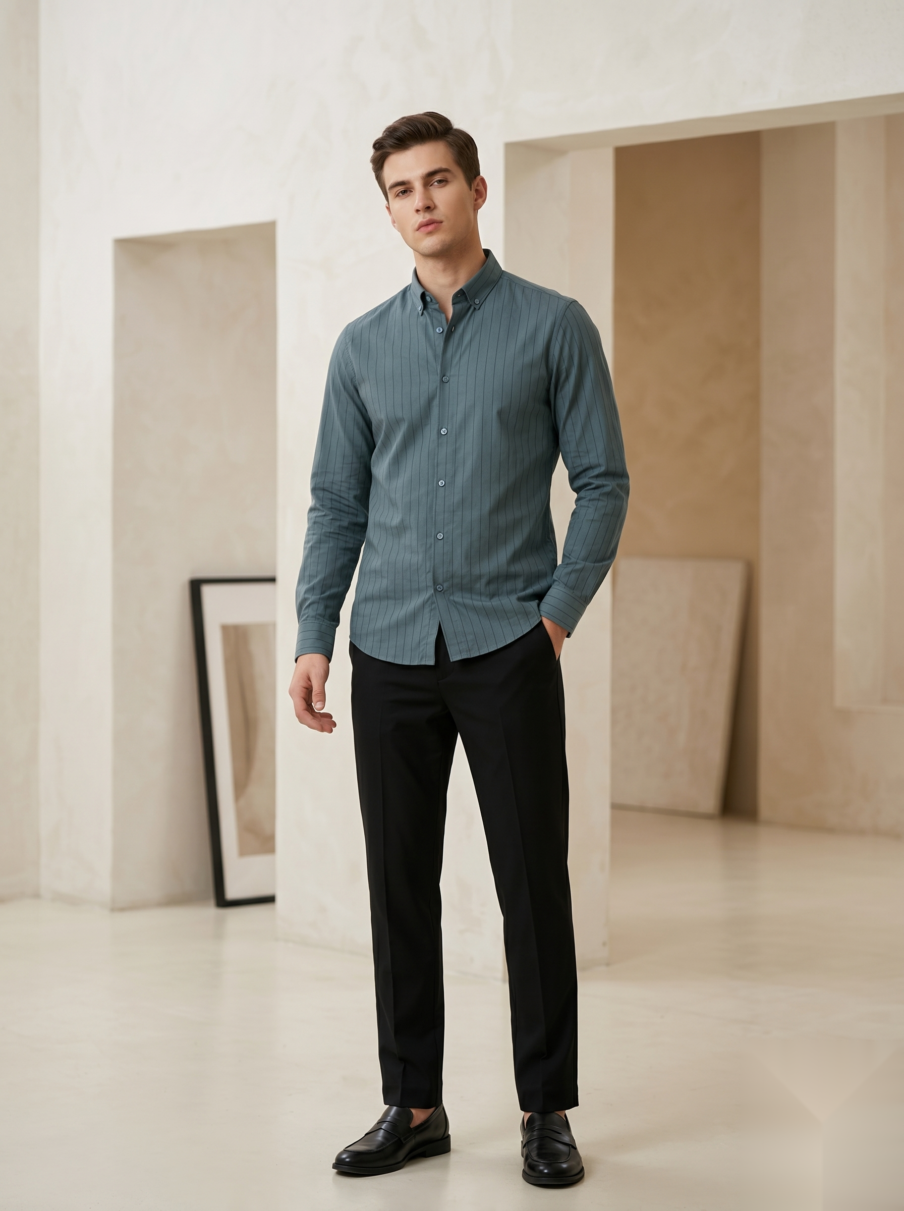 Button-Down Stripes Shirt