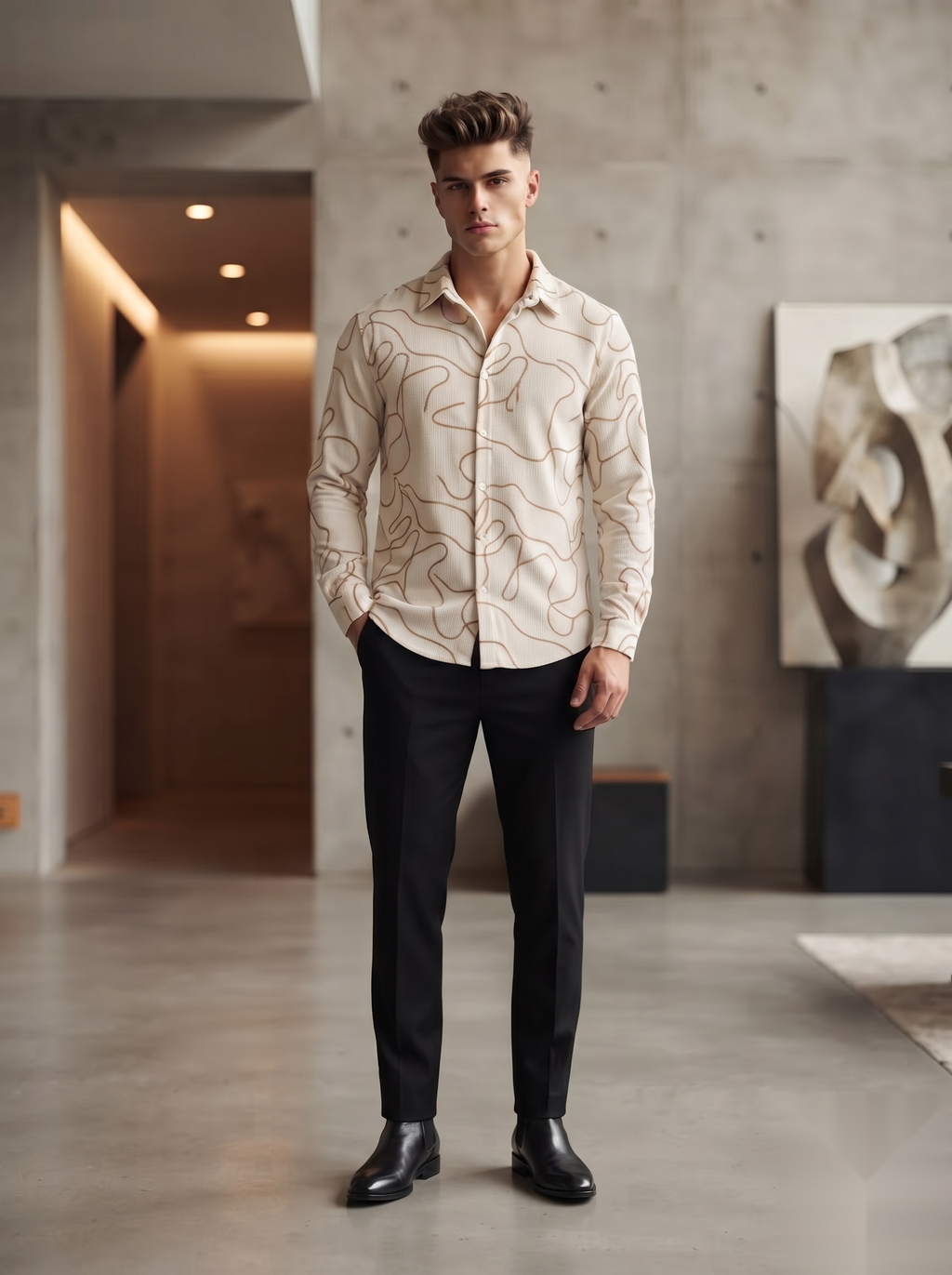 Embroidered Corduroy Shirt