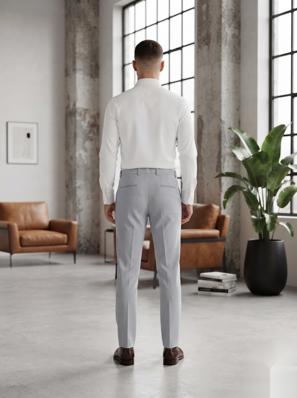 Snipes Lachka Fabric formal pants in neutral color, tailored fit, suitable for office or formal occasions.