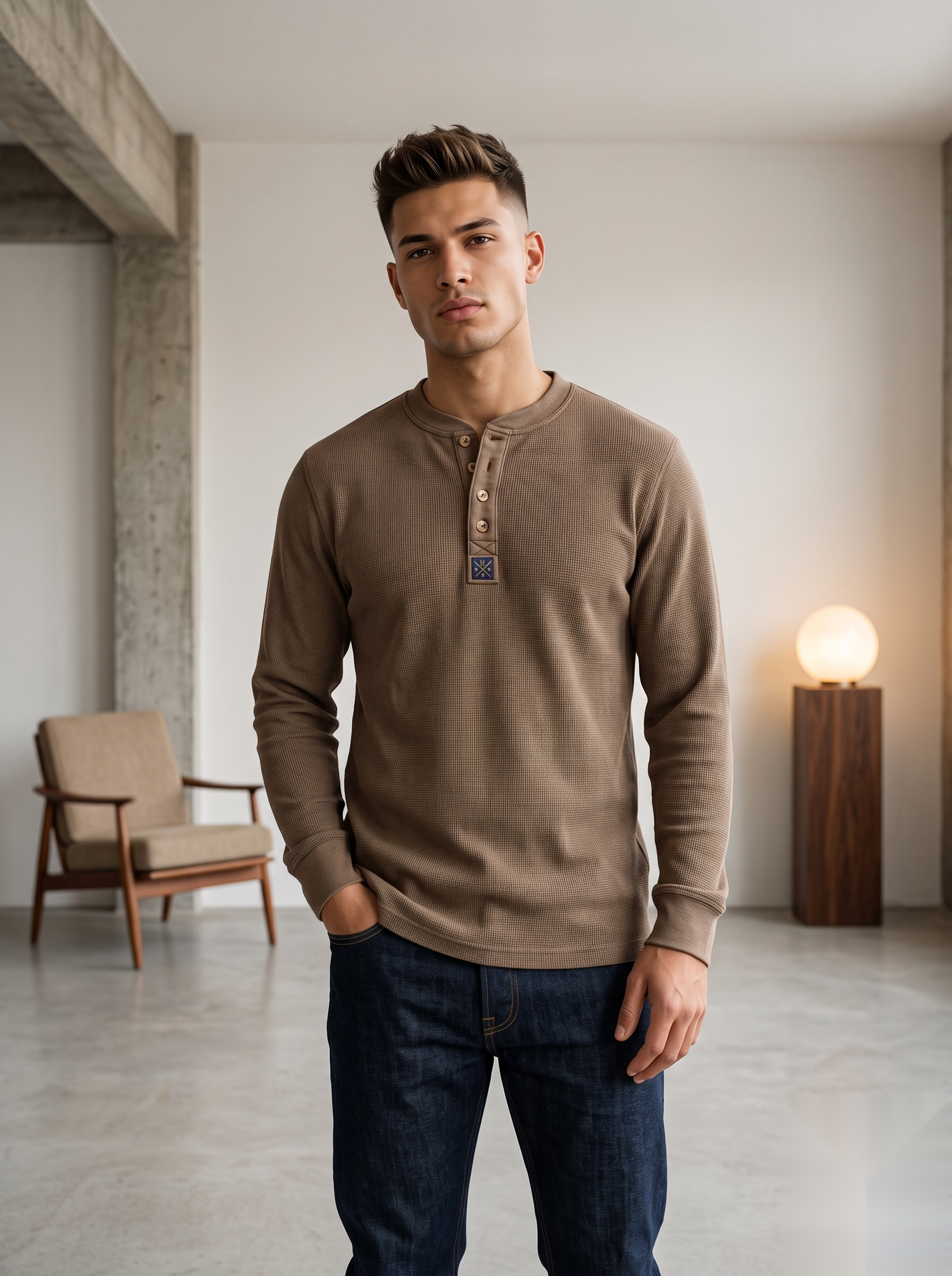 Henley Collar T-shirt