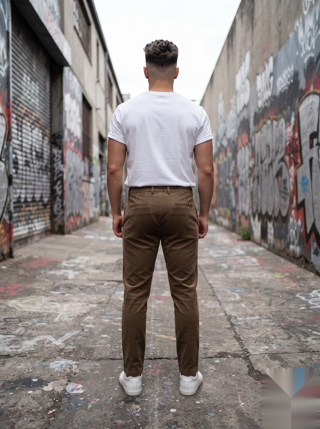 Drawstring Corduroy Trousers