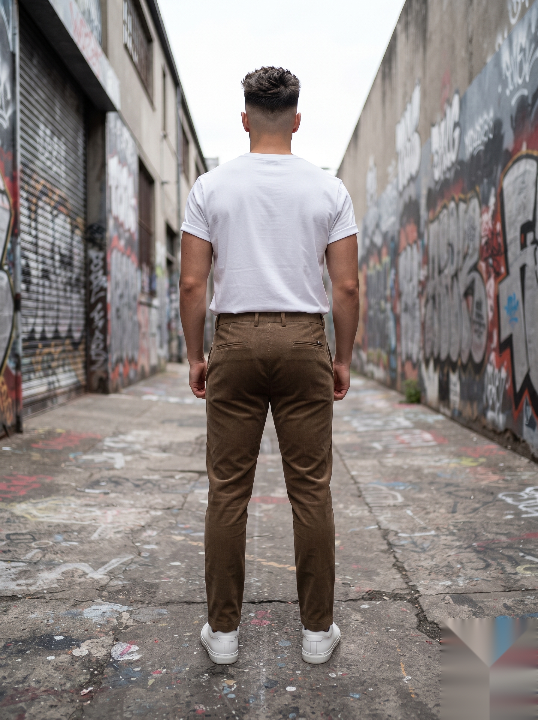 Drawstring Corduroy Trousers