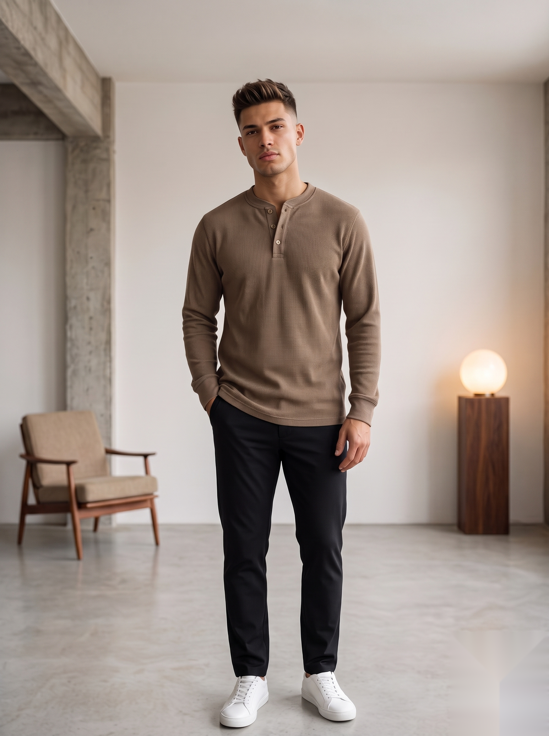 Henley Collar T-shirt