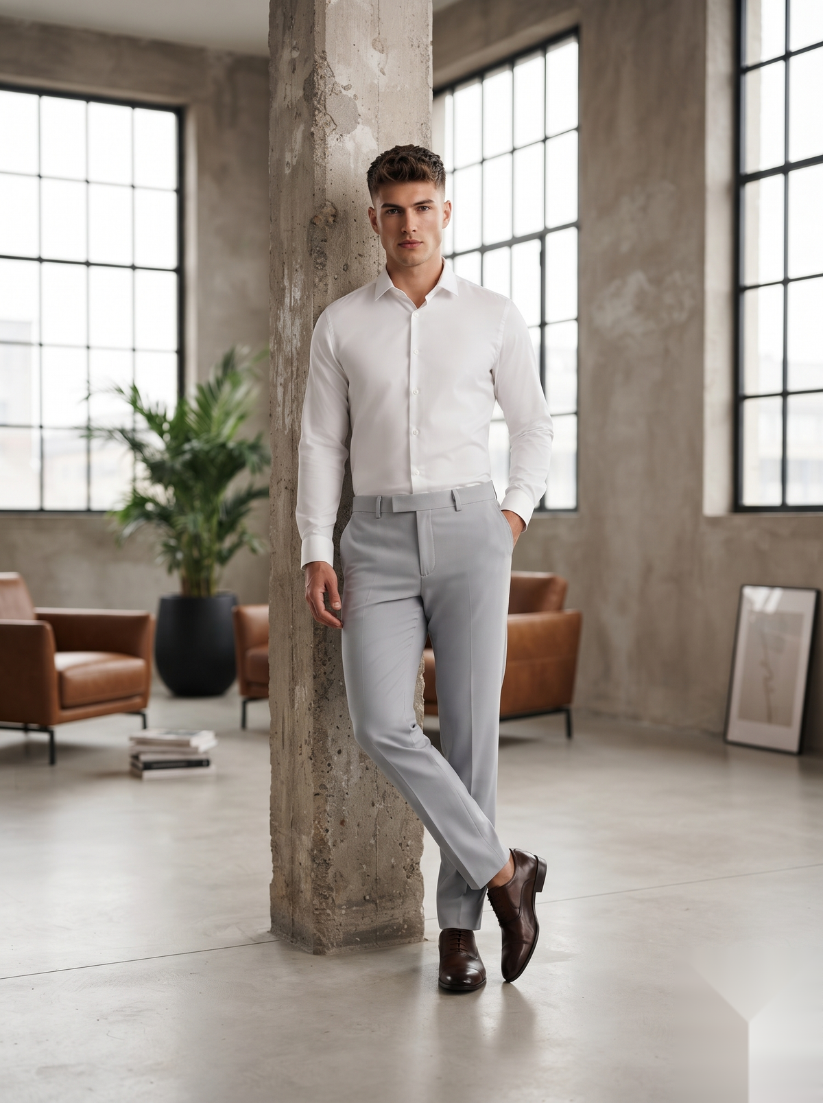 Snipes Lachka Fabric formal pants in a classic fit, shown in a neutral color with a tailored waistband and sleek design.