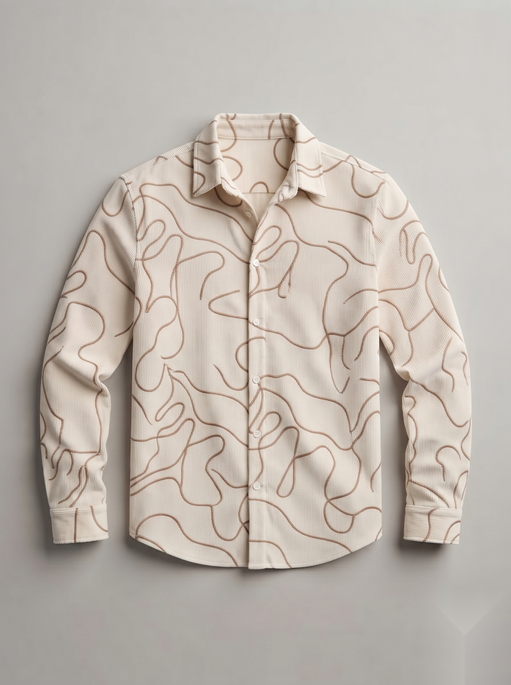 Embroidered Corduroy Shirt
