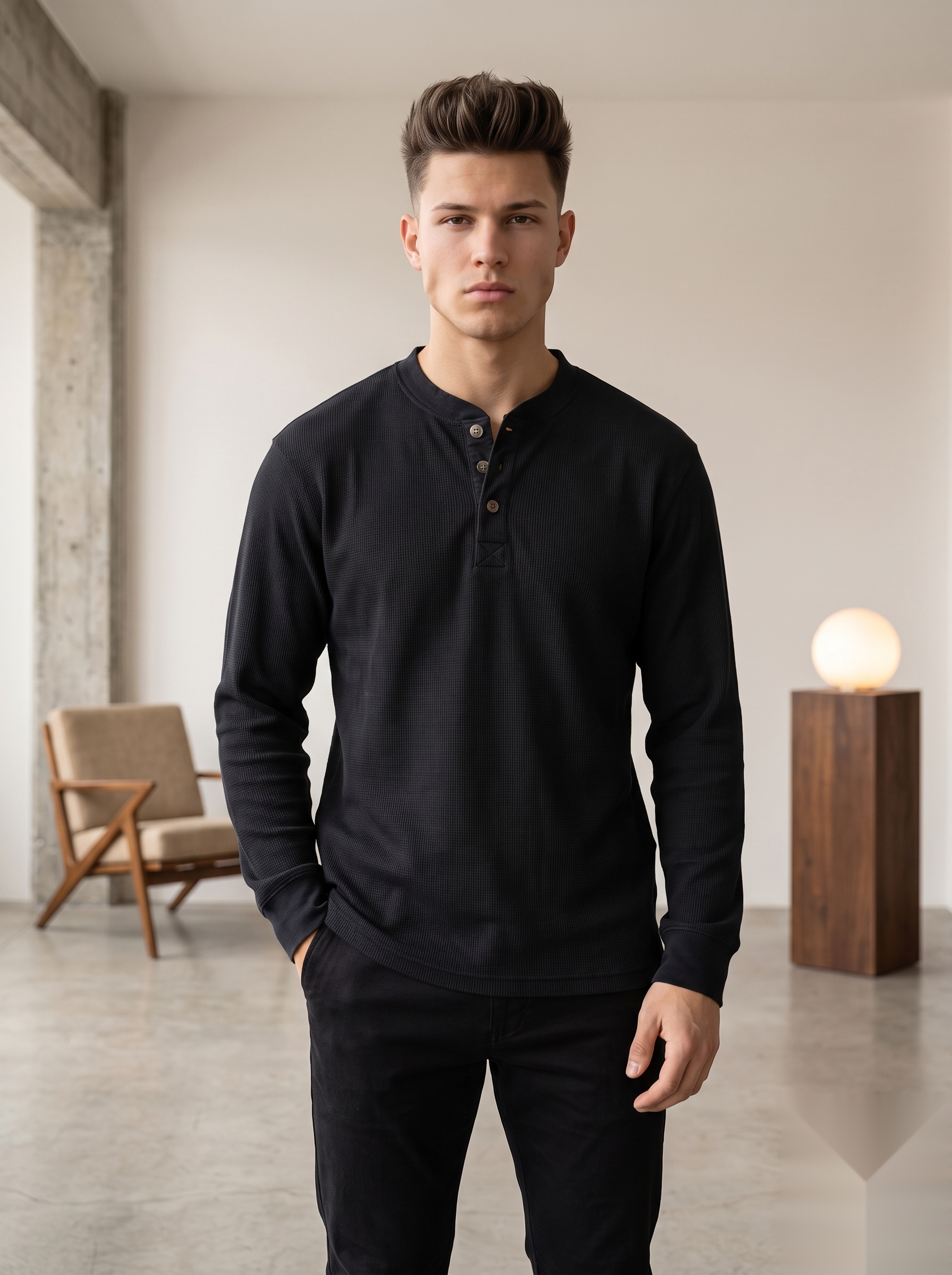 Henley Collar T-shirt